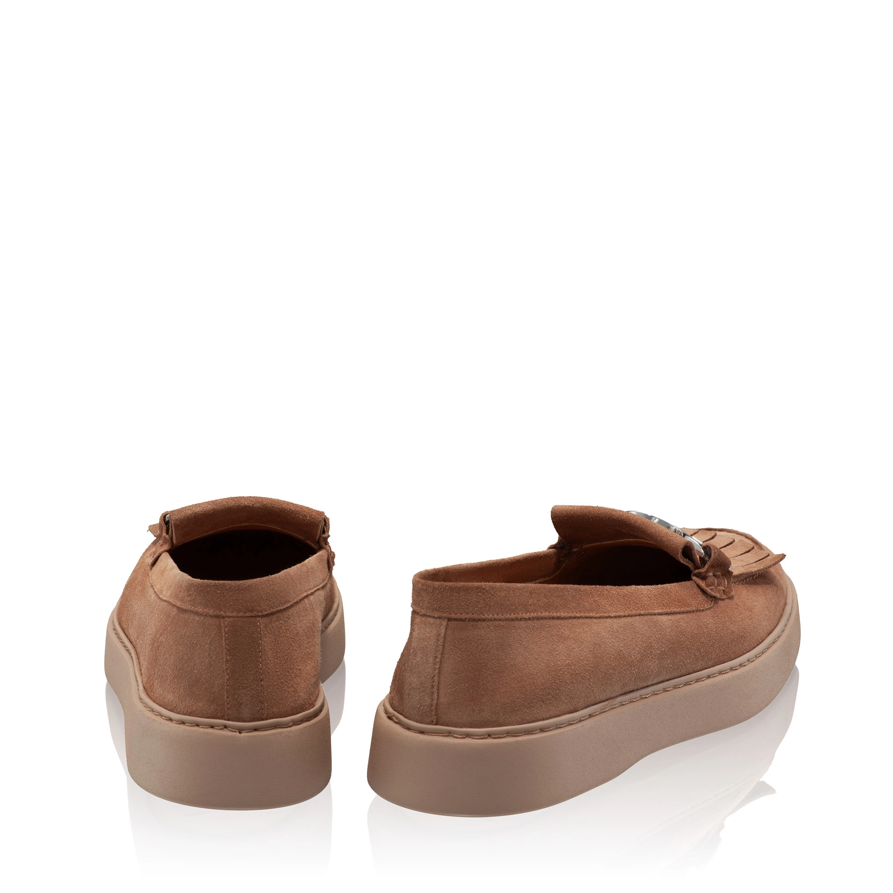 Women Casual Genuine Leather Loafers  8137 Crosta Brown