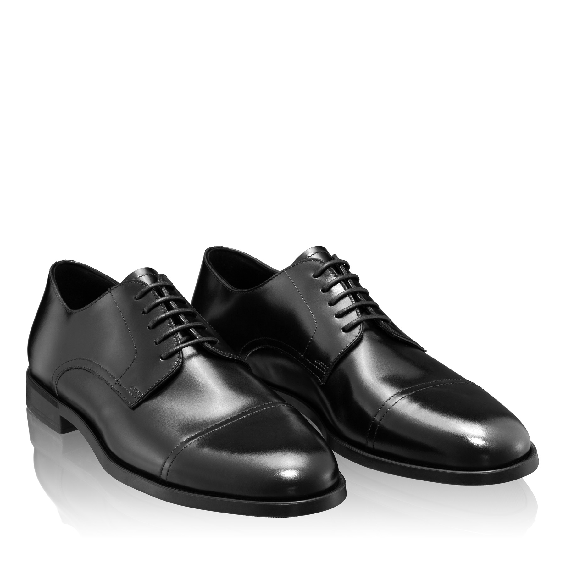 Classic Men Leather Shoes 7635 Vitello Black