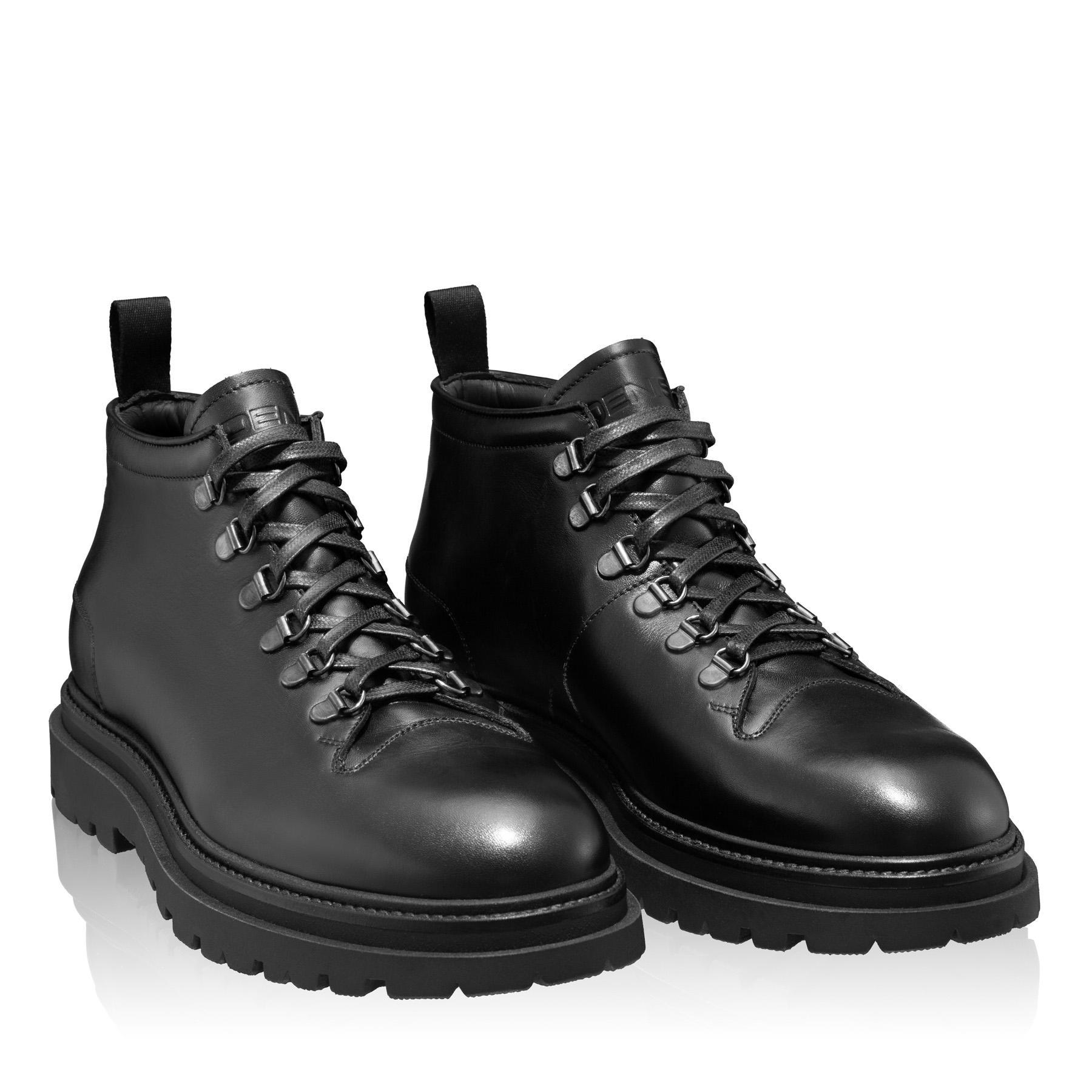 Men Genuine Leather Casual Boots 7330 Vitello Black