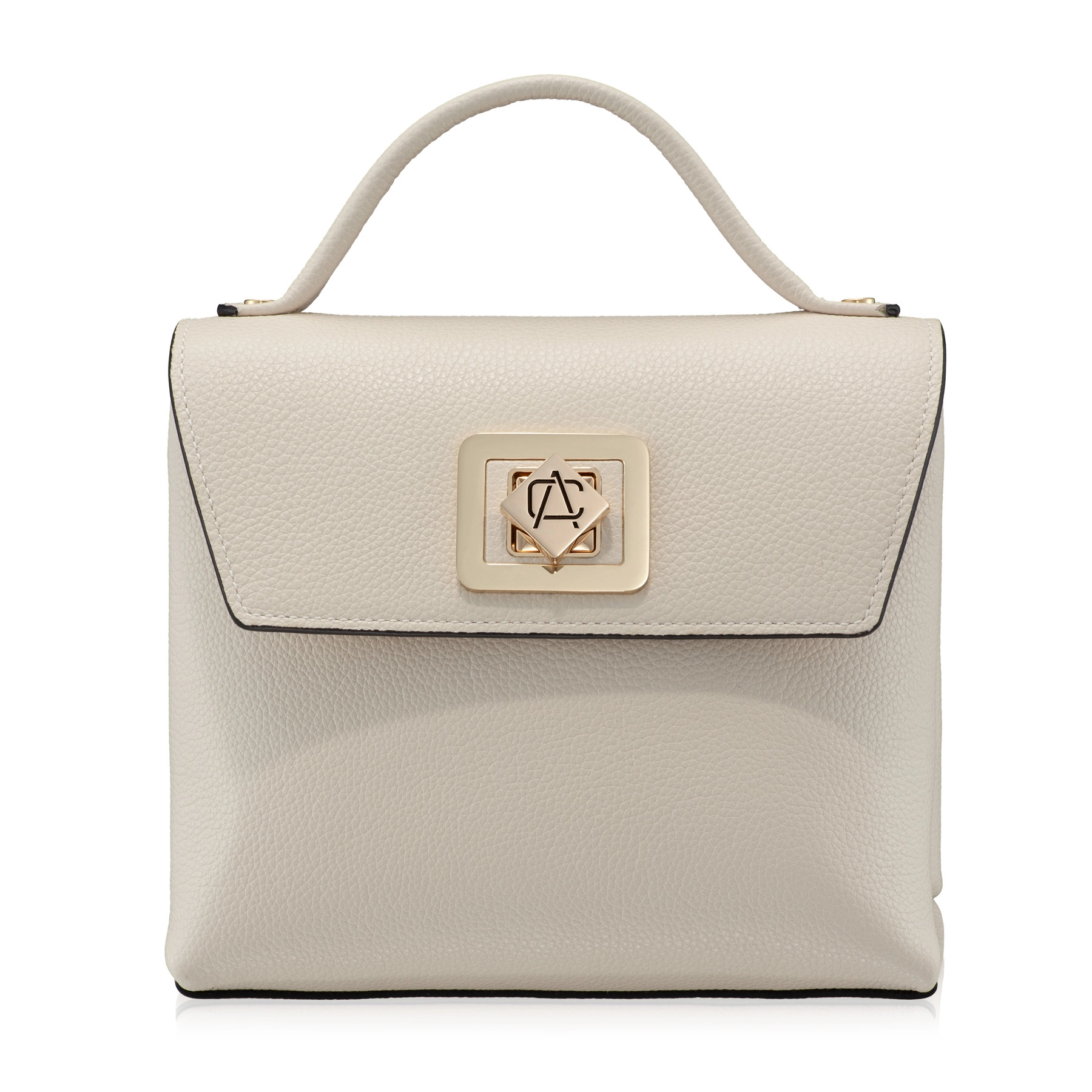 Women Leather Hand Bag GENNA 02 BOTTALATO PANNA
