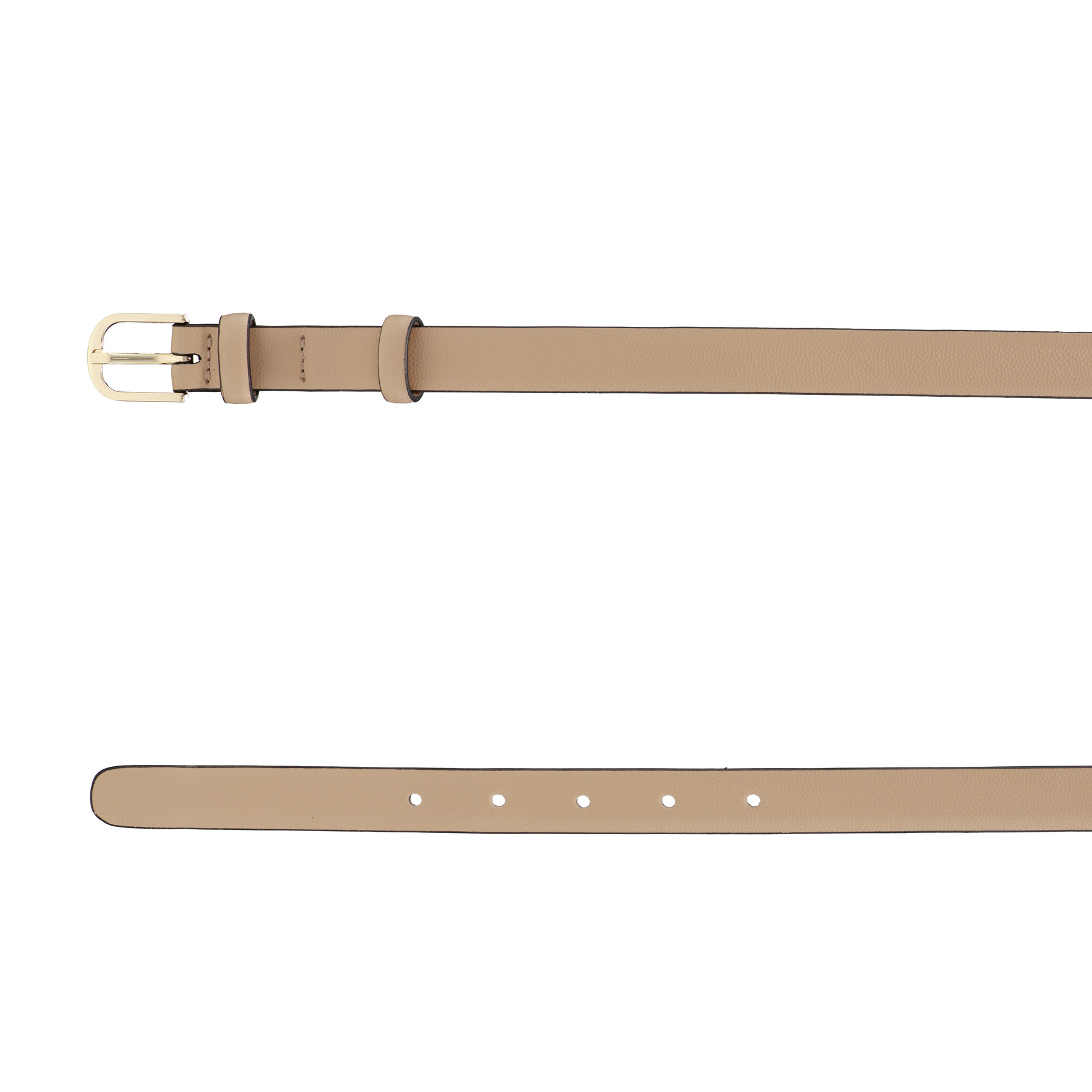 Women Genuine Leather Belt 58 VITELLO STAMP NUDE