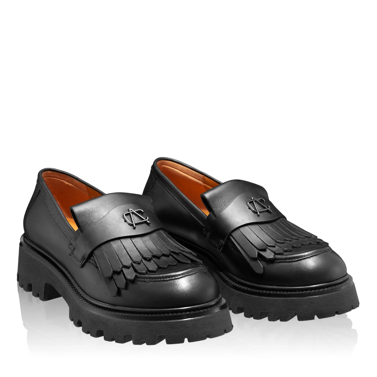 Women Casual  Leather Shoes 7196 Vitello Black
