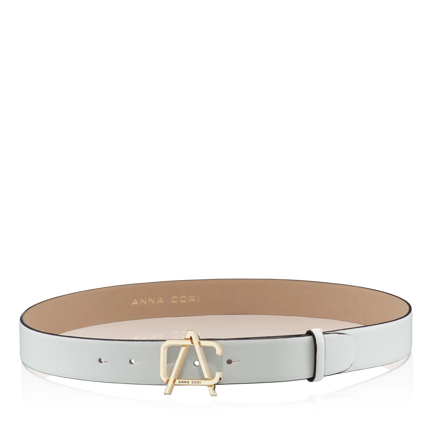 Women Leather Belt 62 VIT STAMP WHITE