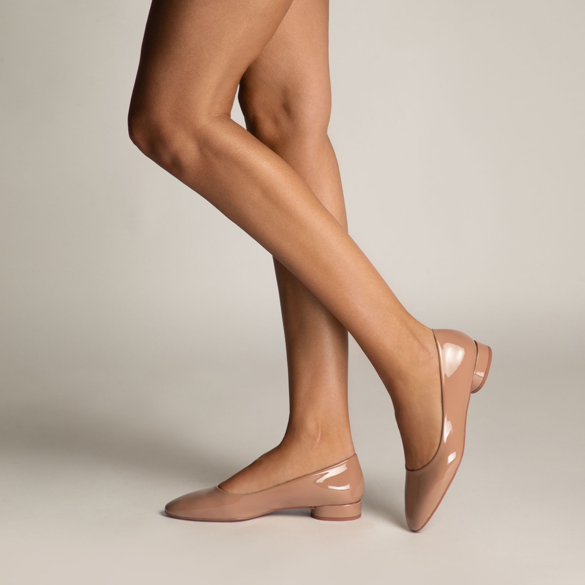 Kiteen-heel Slingback Pumps 8047 Lac Nude