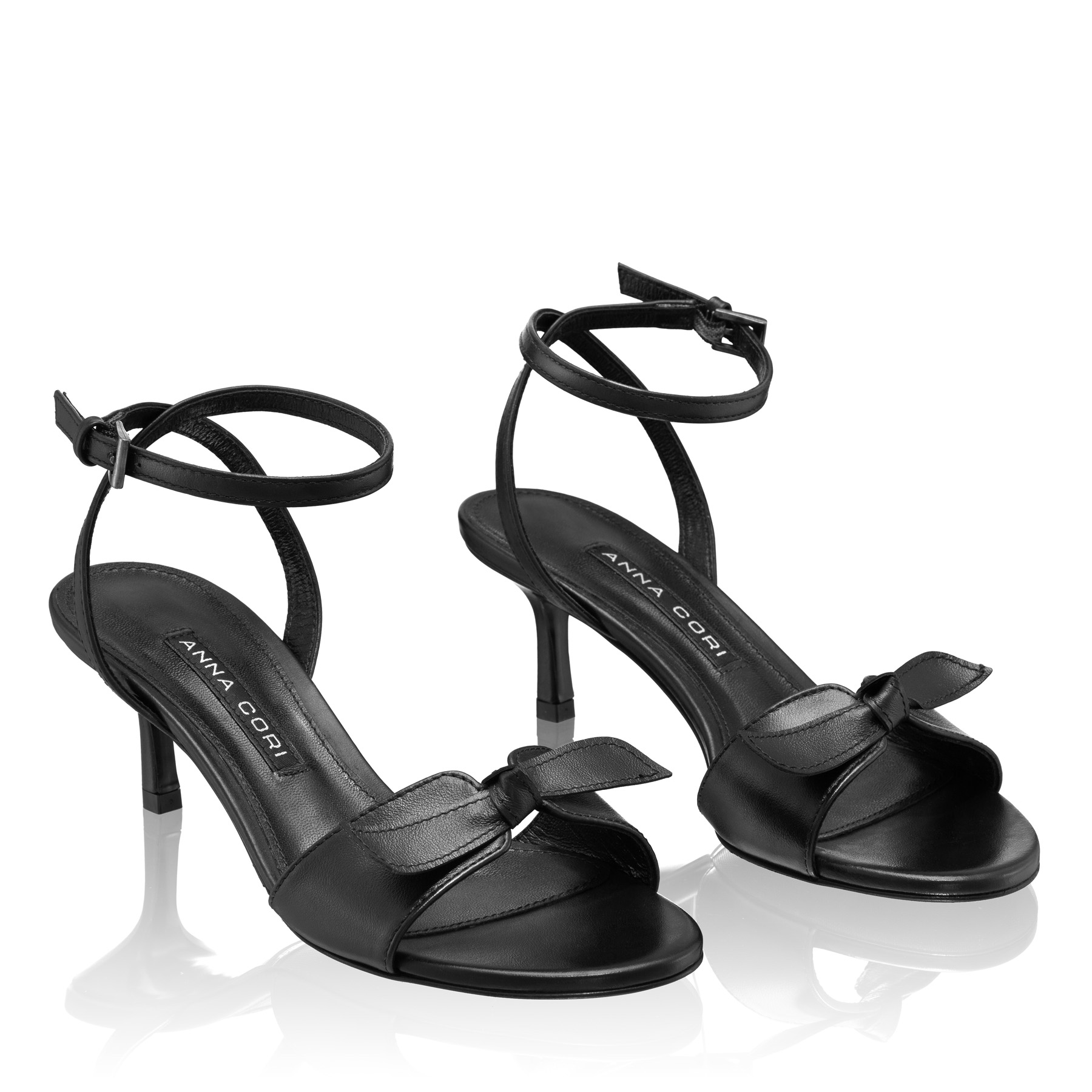 Women Leather Sandals 8110 Vitello Black