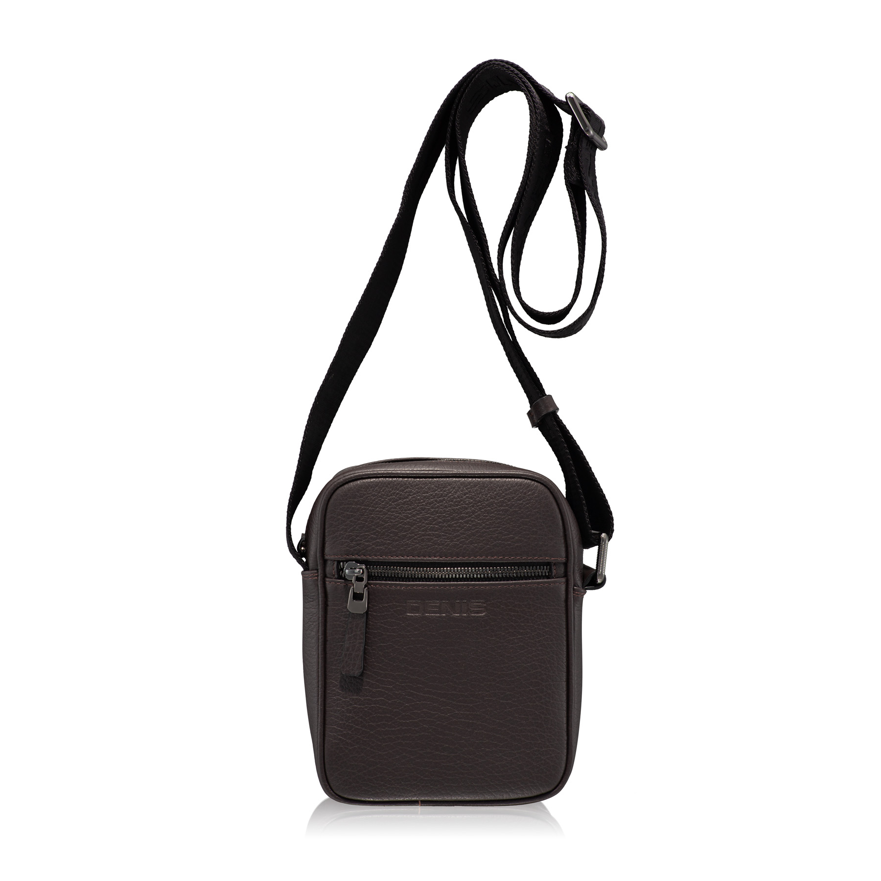 Man leather shoulder bag ANDREI 02 Bottalato Brown