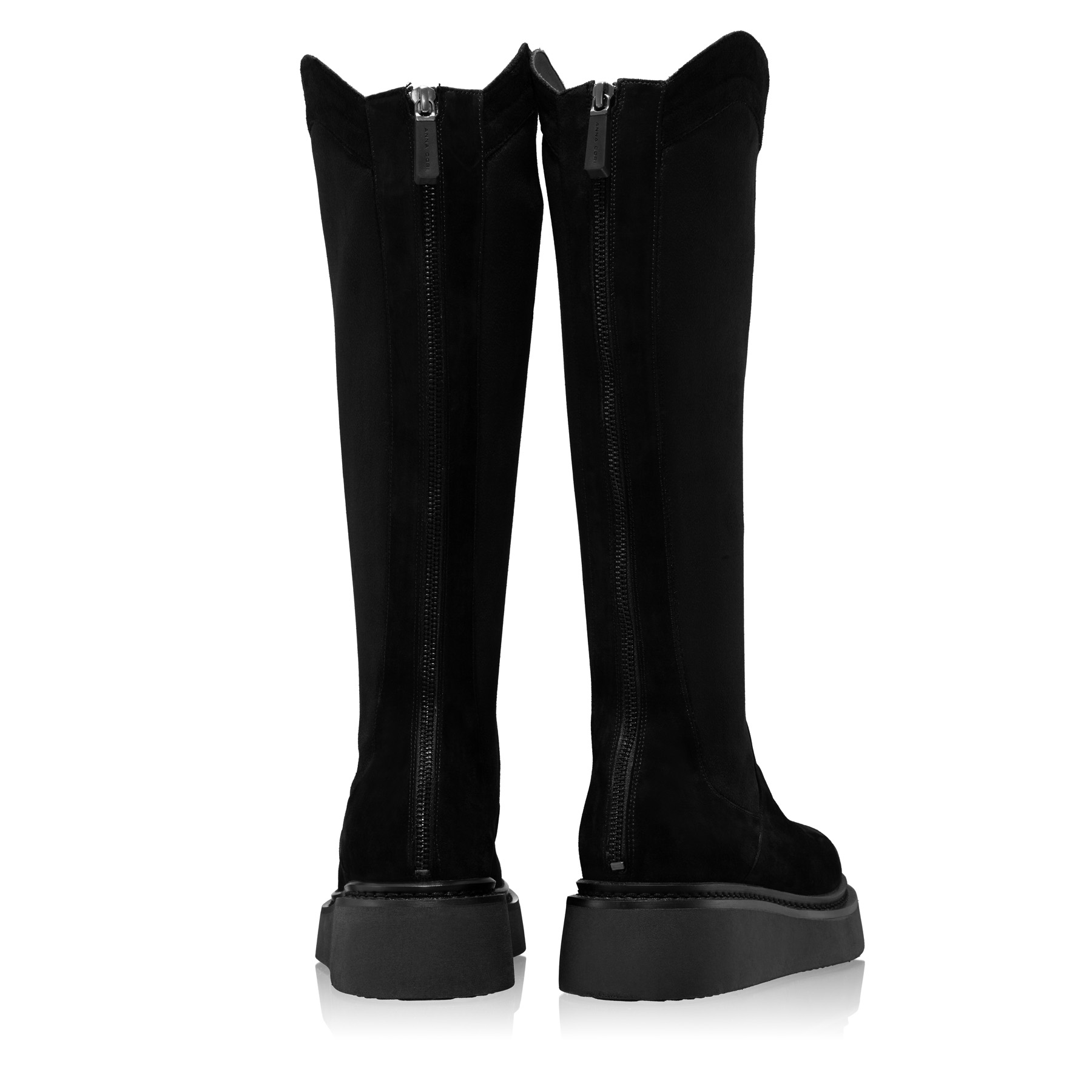Women Suede Leather Boots 7937 Camoscio Black