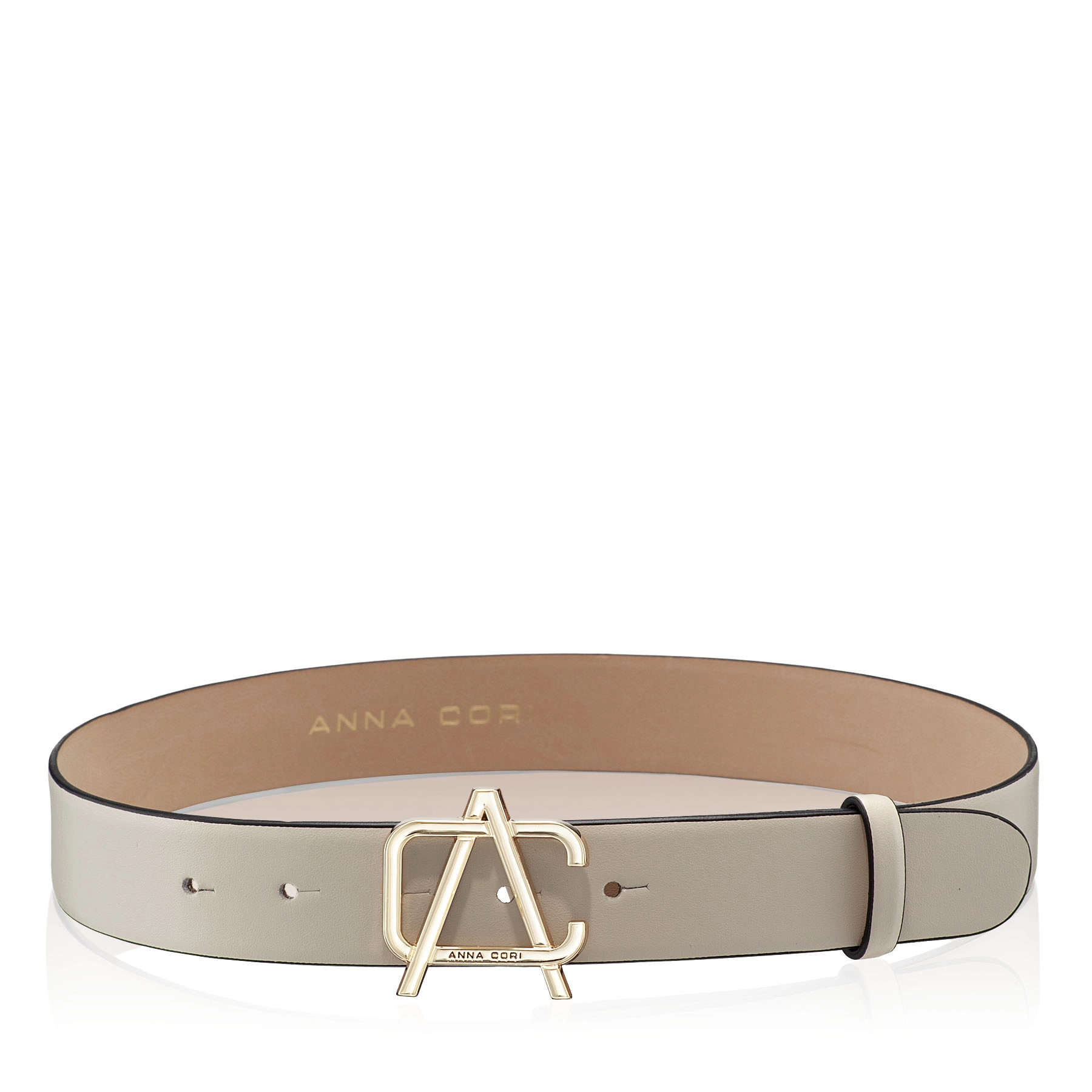 Women Leather Belt 62 VITELLO PANNA