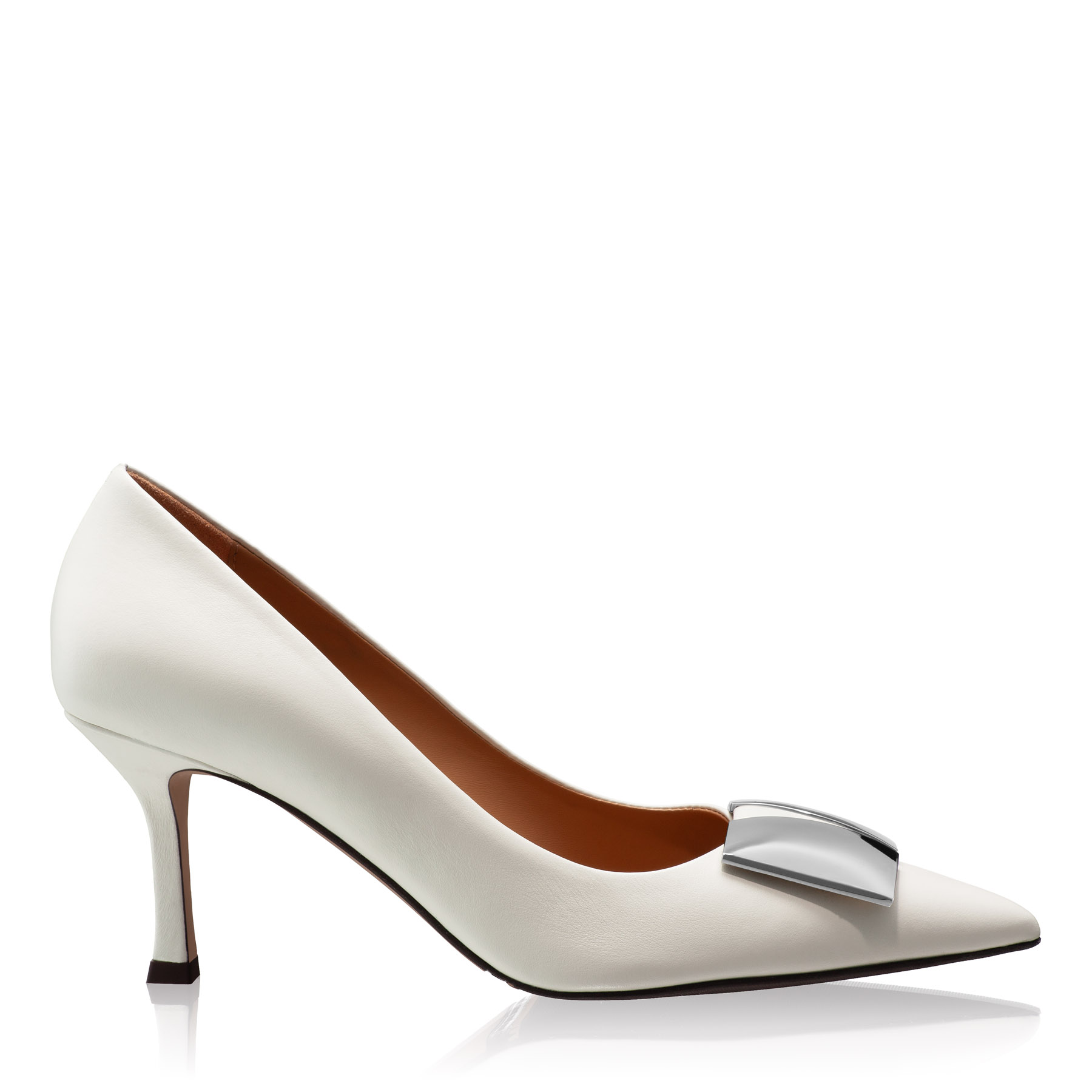 Mid-heel Leather Pumps 6149 Vitello Panna