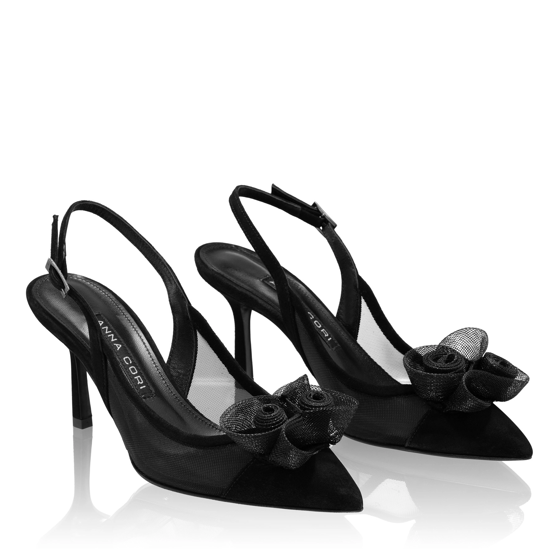 Elegant Women’s Shoes 8086 Camoscio+Mesh Black