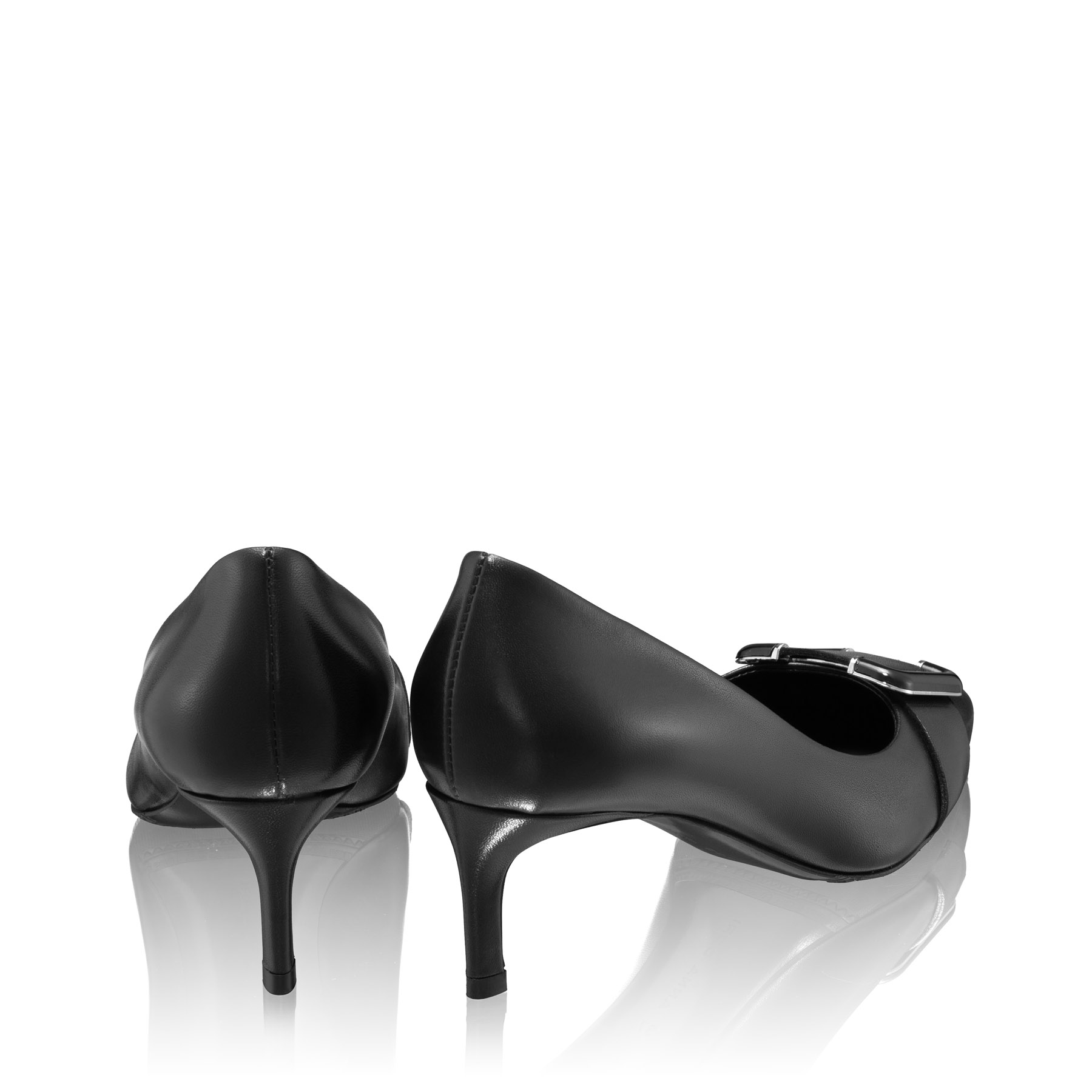 High-heel Leather Pumps 8225 Vitello Black