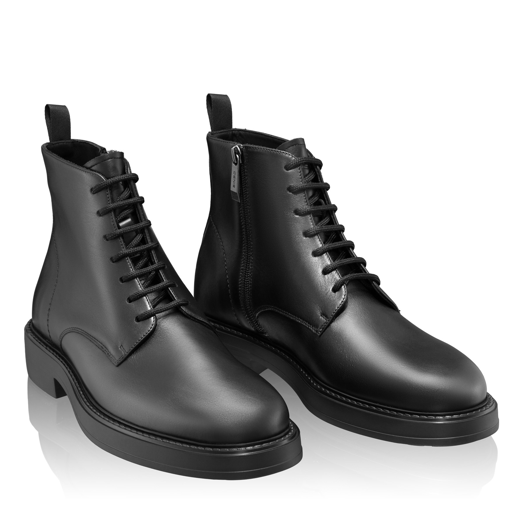 Men Leather Casual Boots 7678 Vitello Black