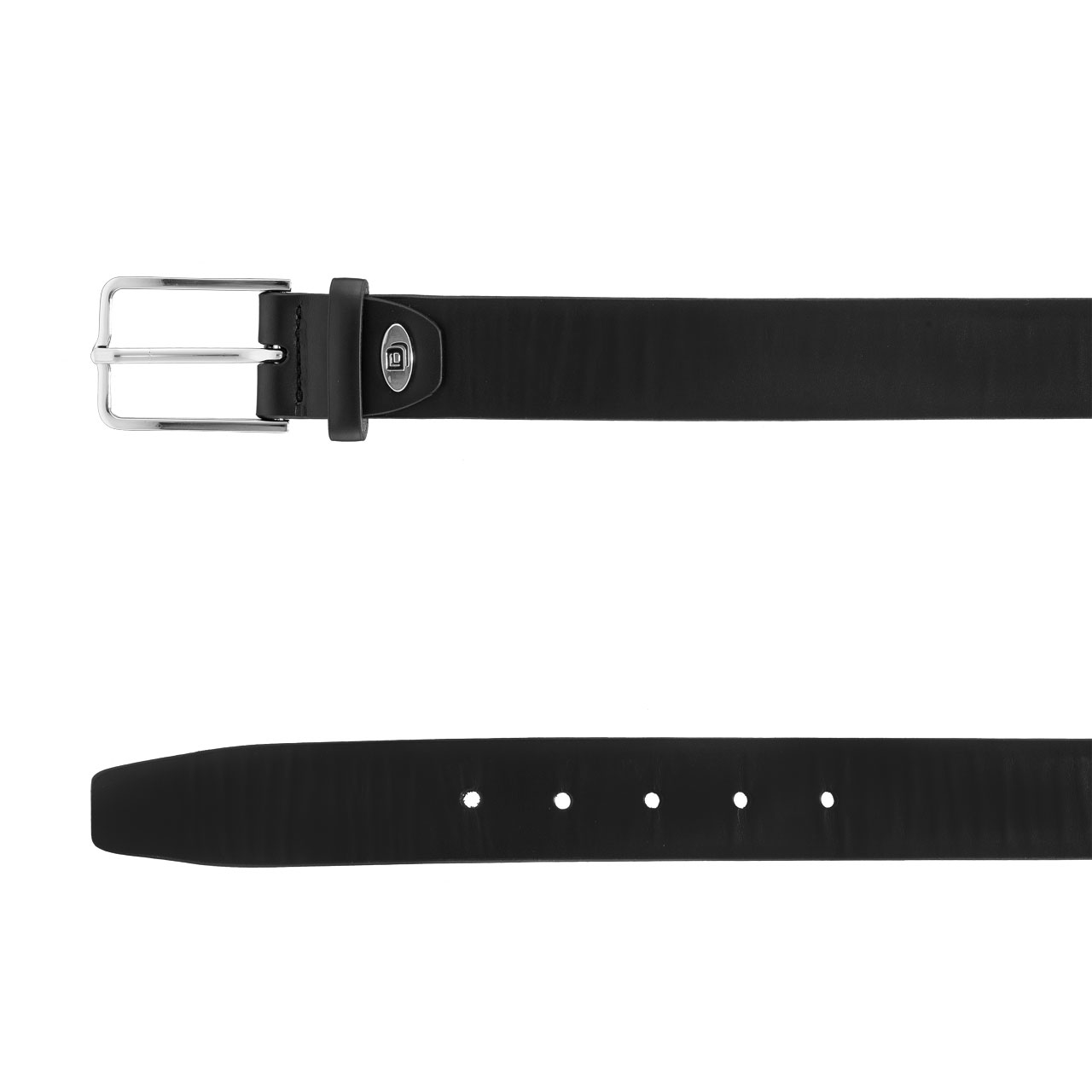 Leather Men Belt  85 VITELLO BLACK