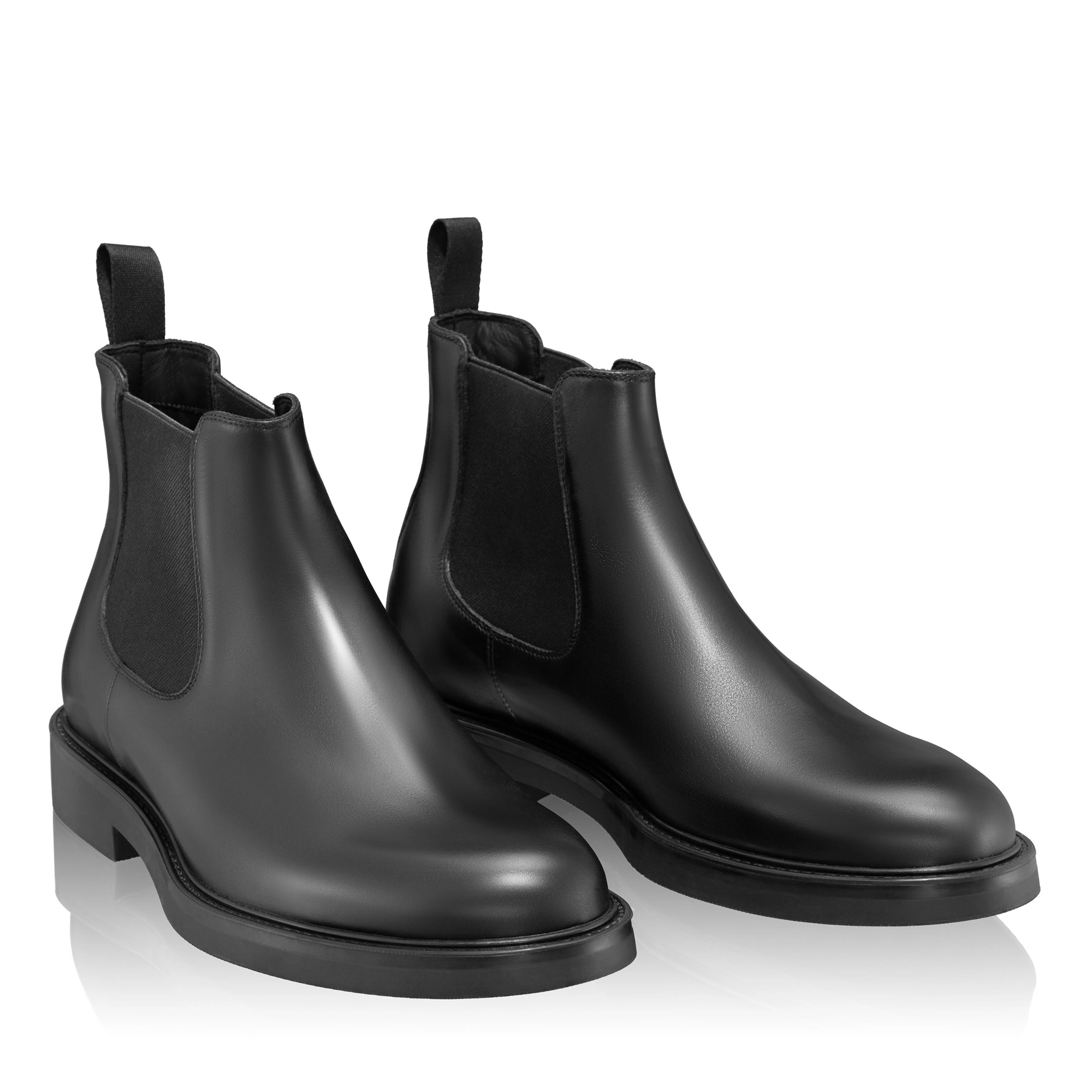 Men Leather Casual Boots 7691 Vitello Black
