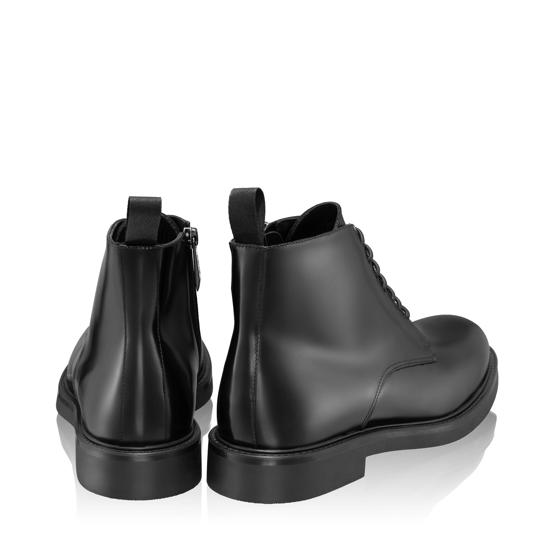 Men Leather Casual Boots 7689 Vitello Black