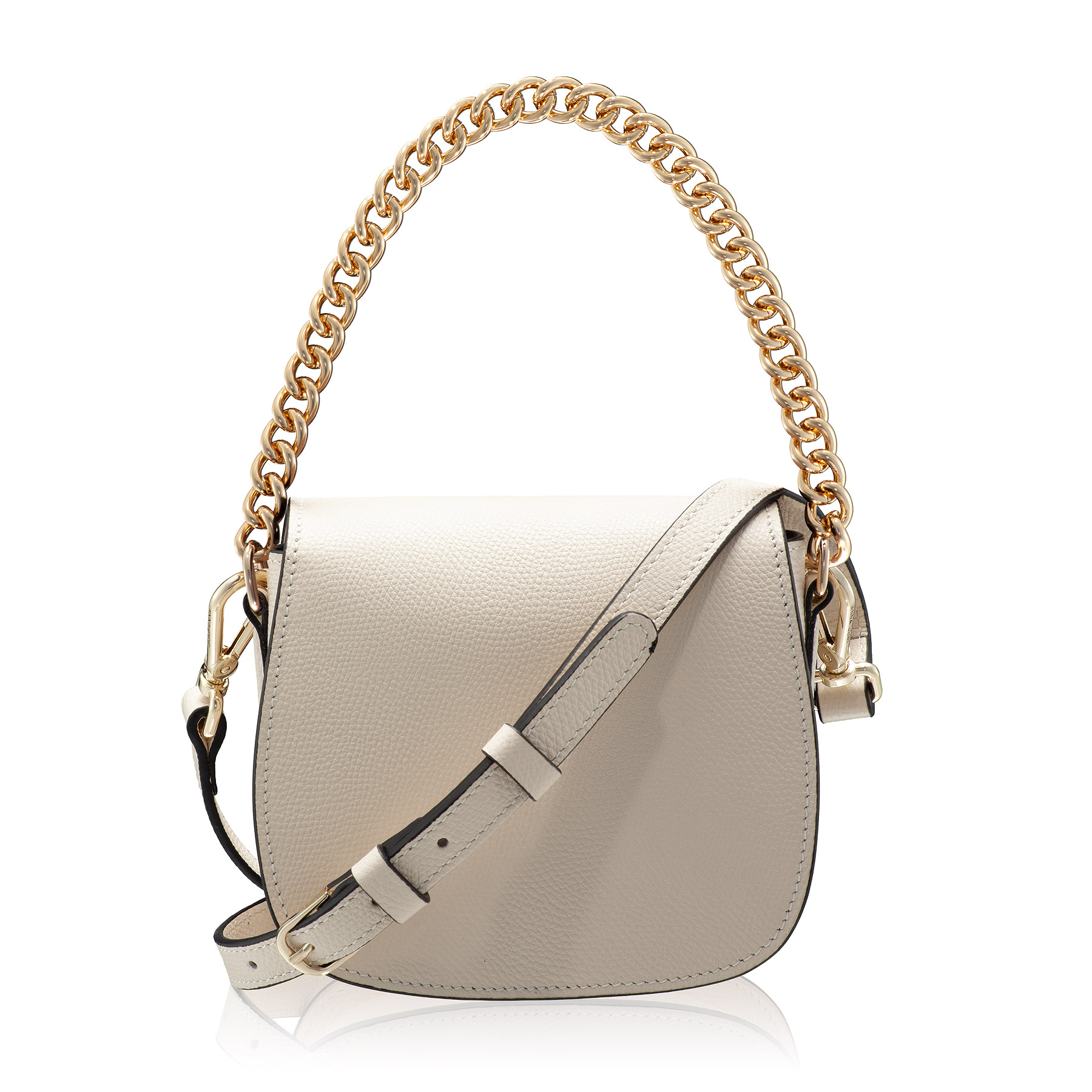 Women Leather Shoulder Bag NEVADA VIT STAMP PANNA