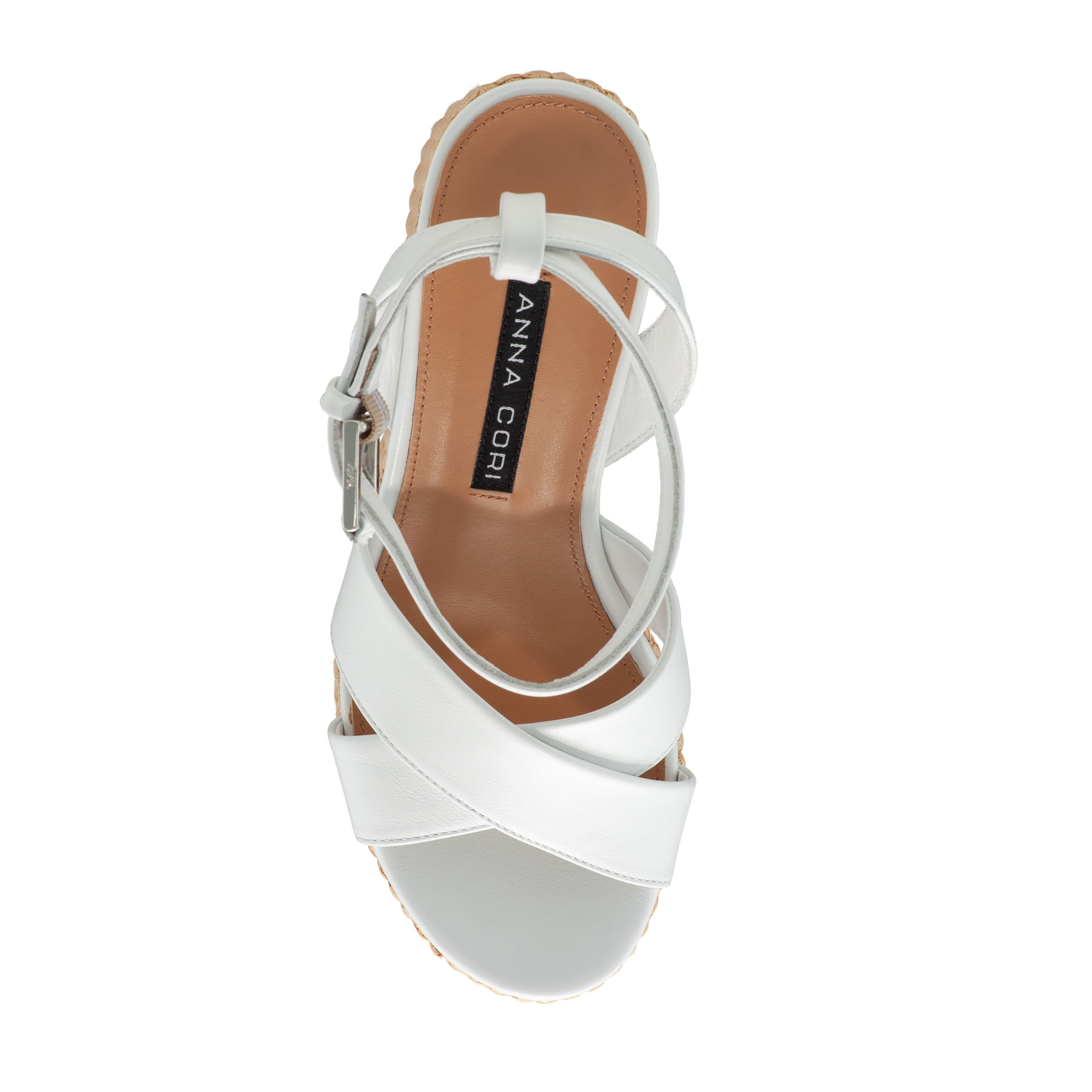 Women Leather Sandals 8089 Vitello White