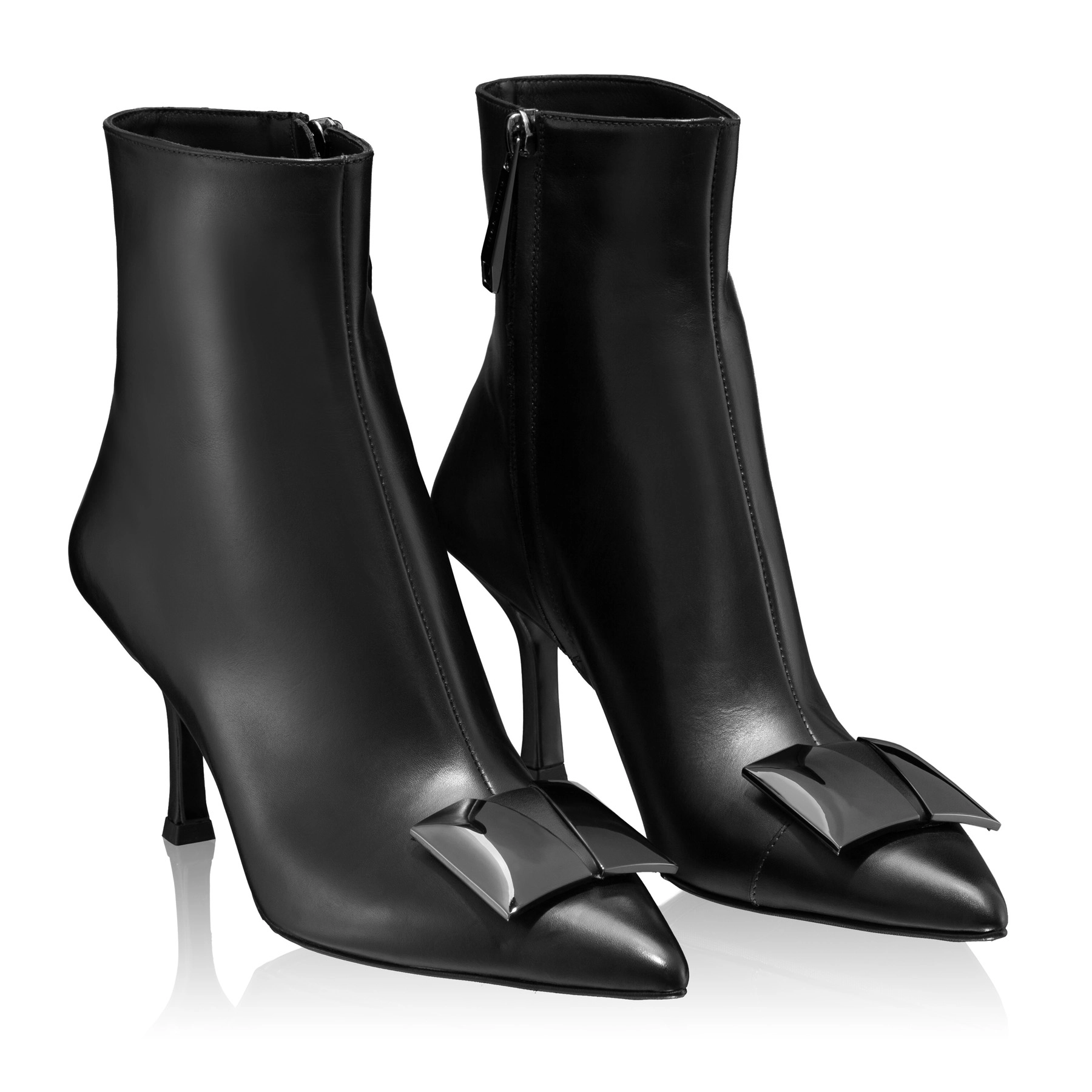 Mid-heel Ankle Boots 6155 Vitello Black