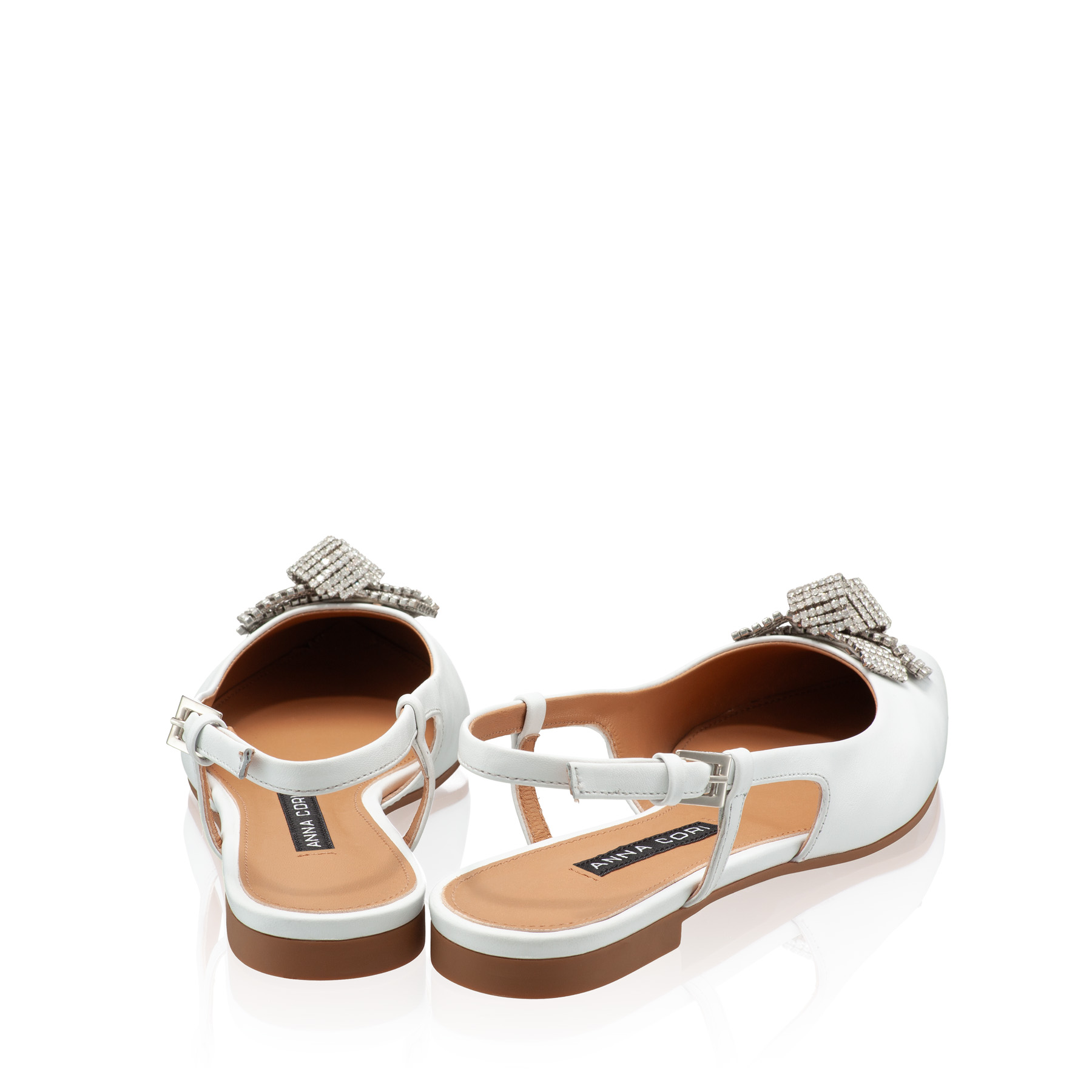 Women Ballerina Flats 8130 Vitello White
