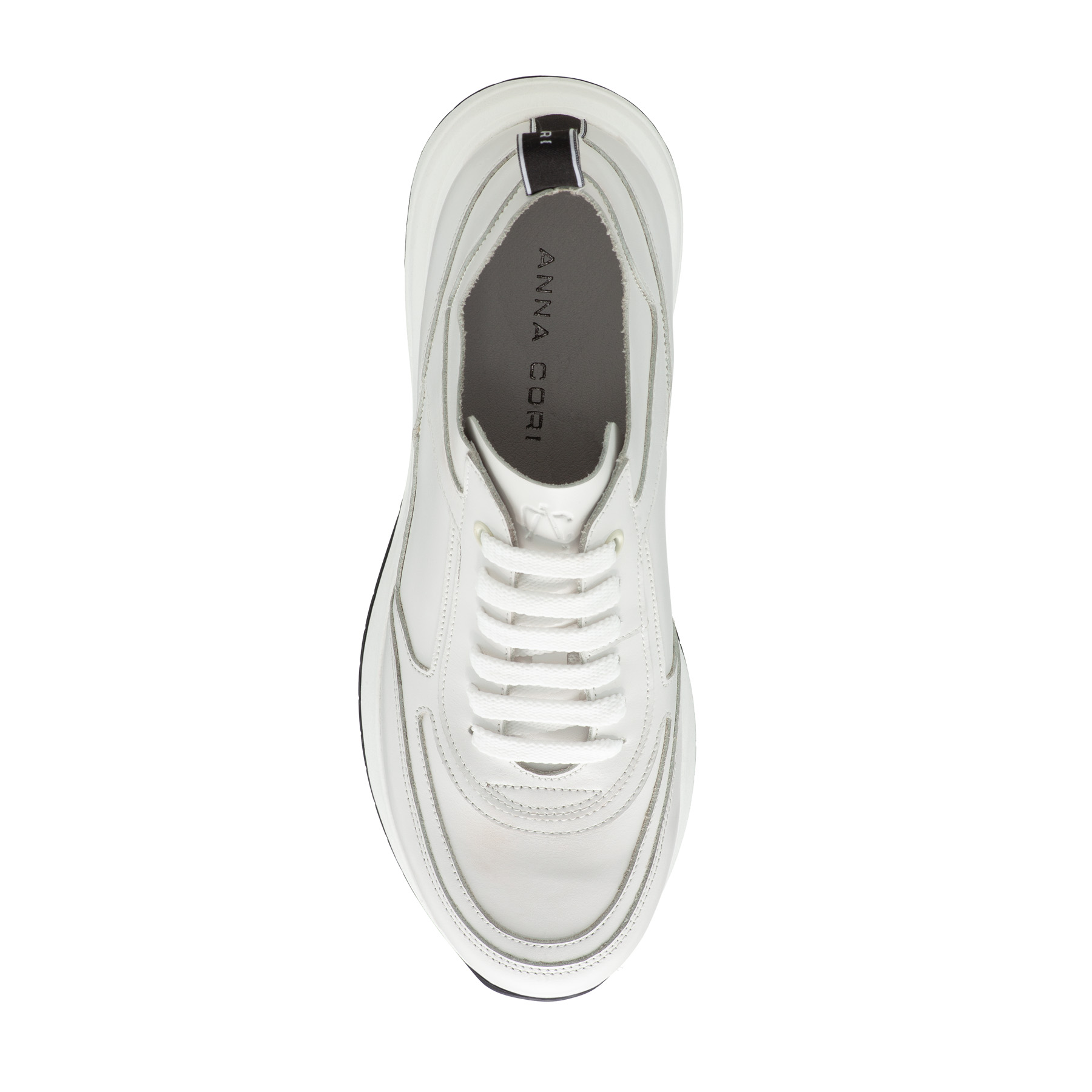 Women leather sport shoes 8072 Vitello Panna