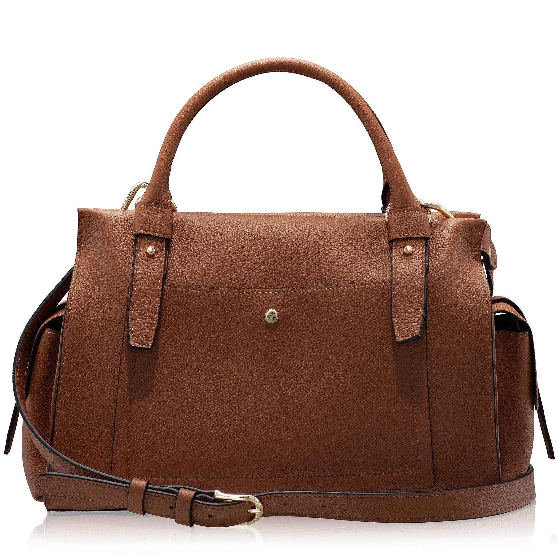 Women Leather Handbag BECA 02 BOTTALATO CUOIO
