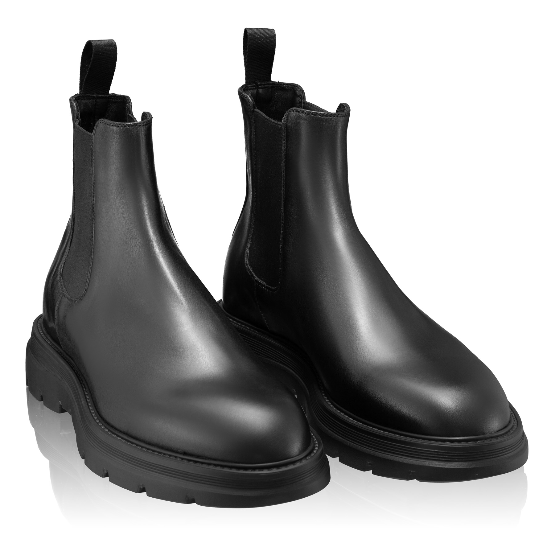 Men's genuine leather boots 7687 Vitello Black