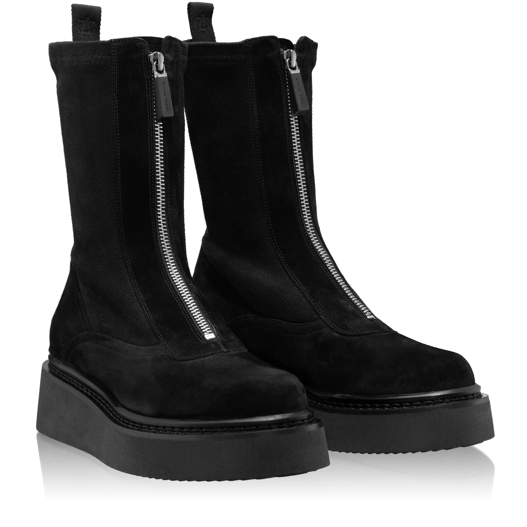 Women Ankle-Boots 7940 Camoscio Black