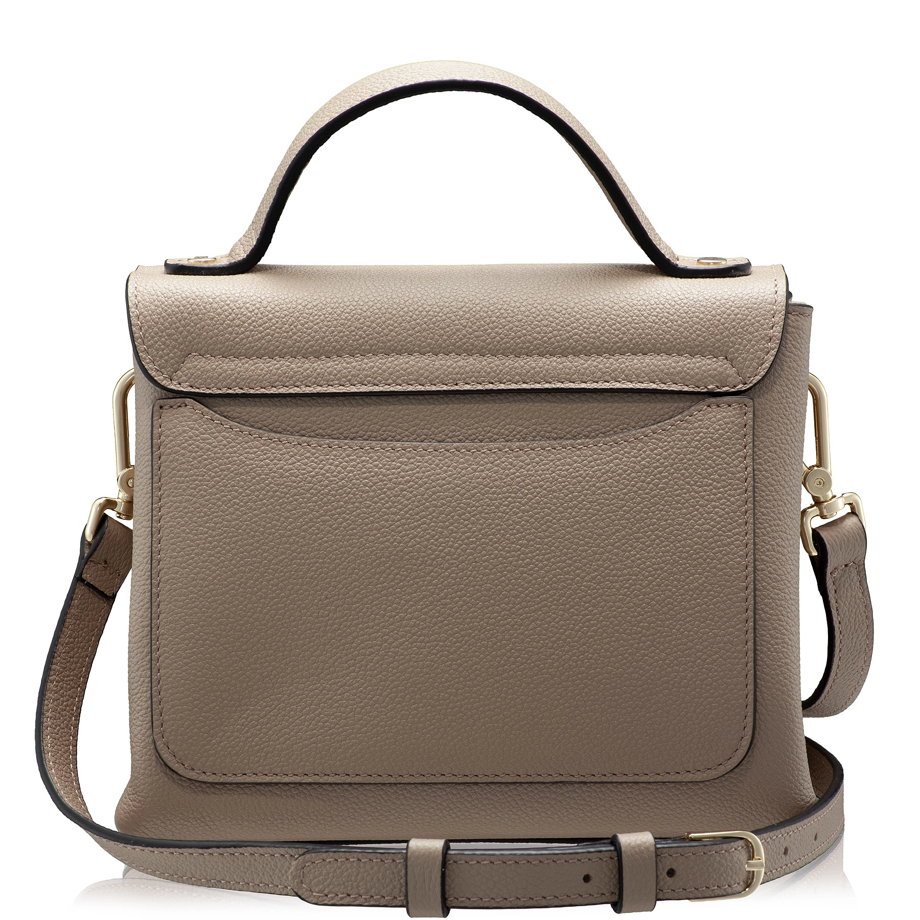 Women Leather Hand Bag GENNA 02 BOTTALATO TAUPE