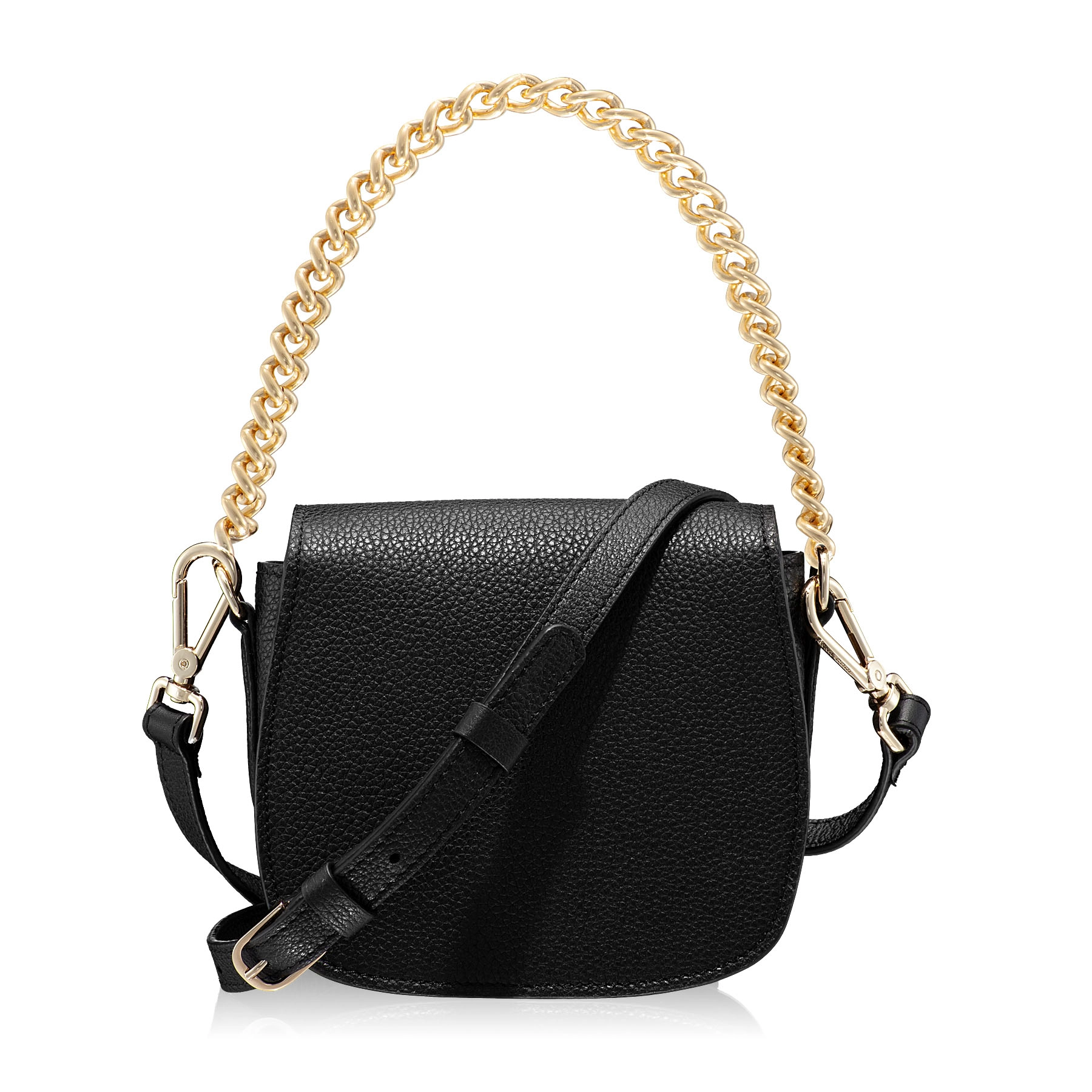 Women Leather Shoulder Bag NEVADA BOTTALATO BLACK