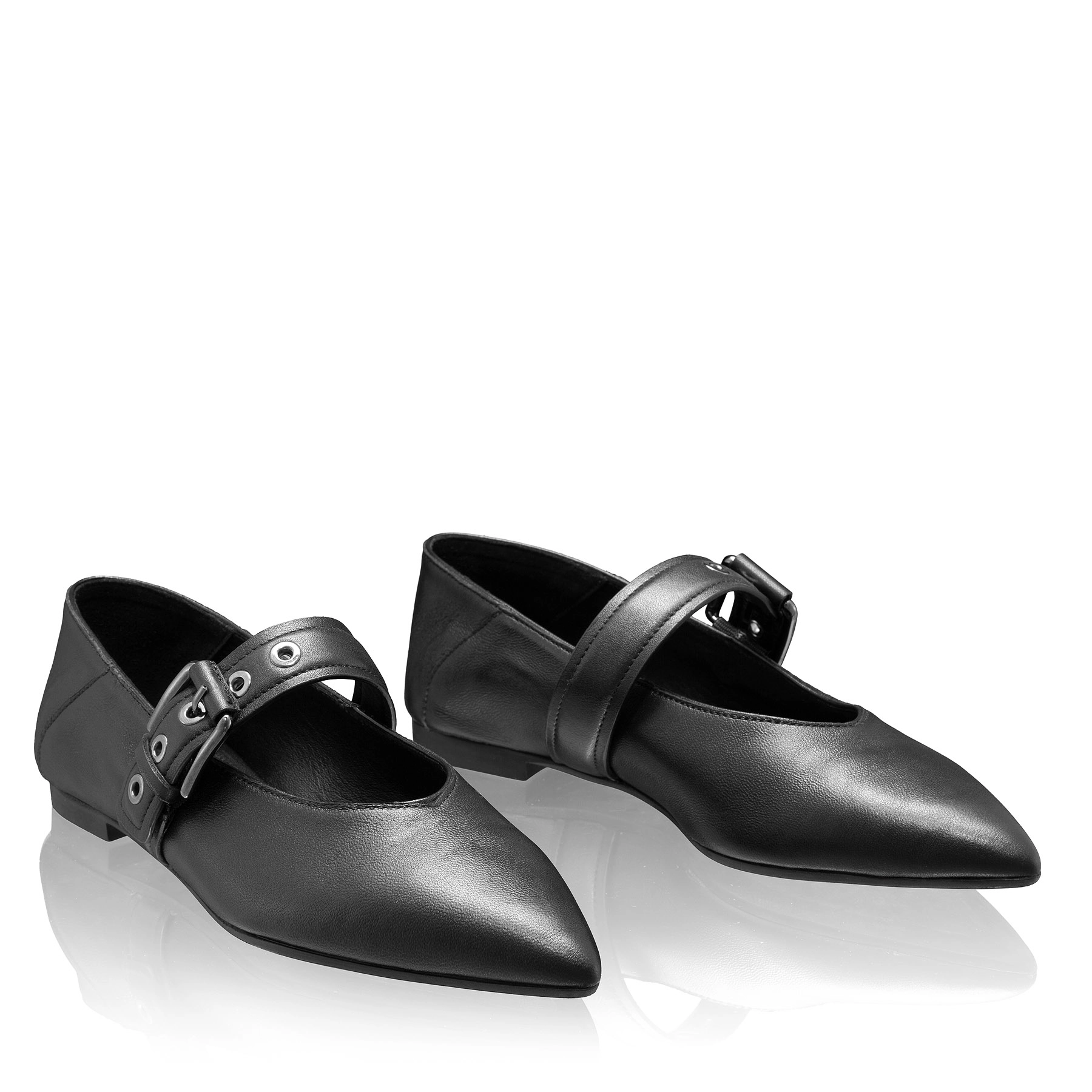 Women Ballerina Flats 8231 Vitello Black