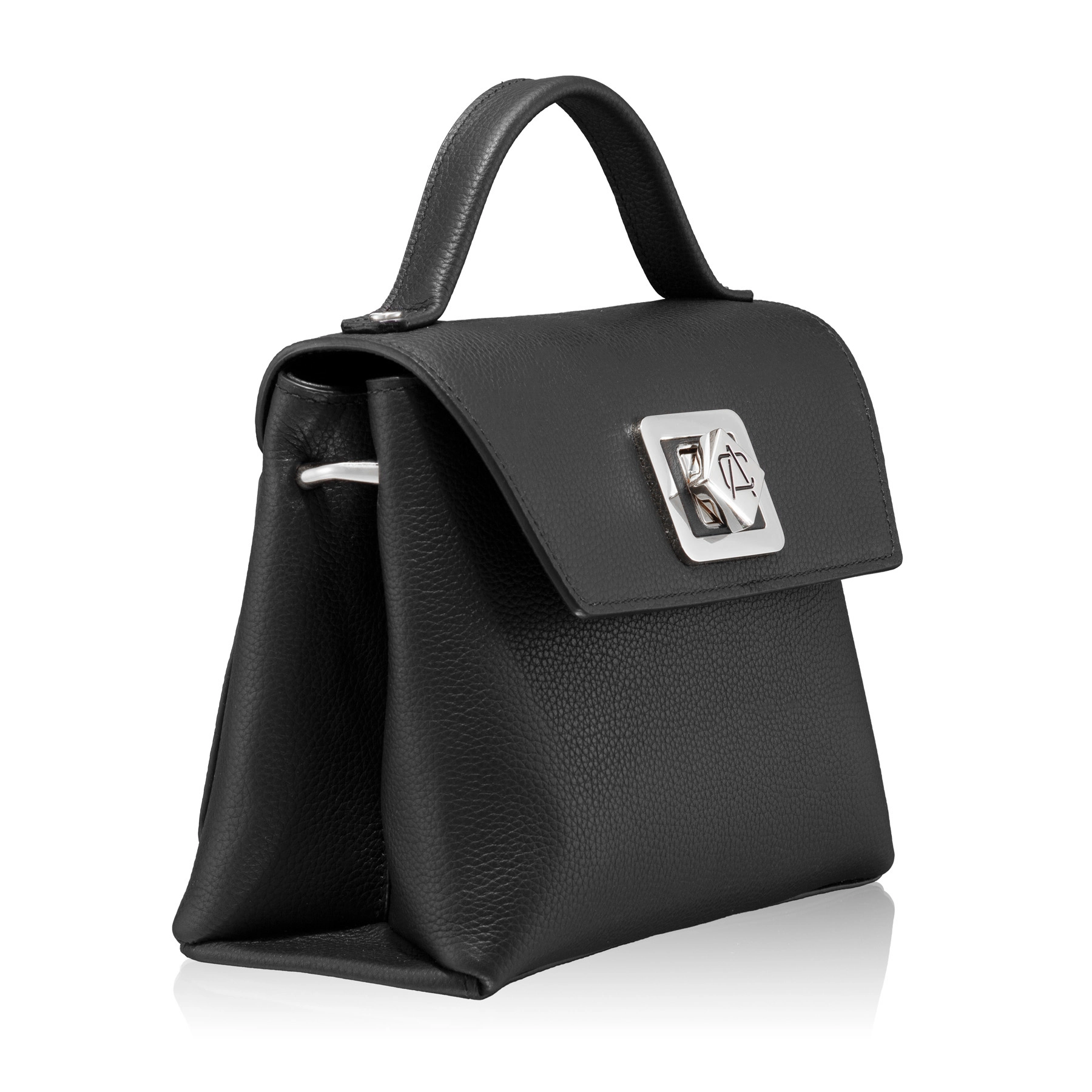 Women Leather Hand Bag GENNA 02 Bottalato Black