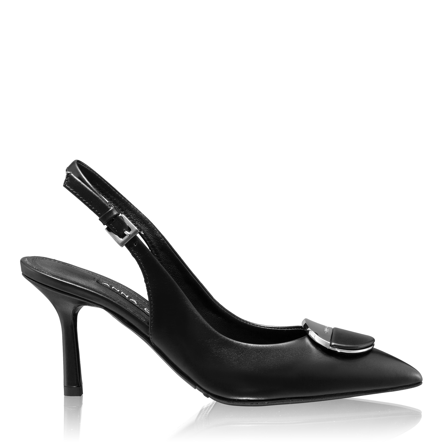 Mid-heel Slingback Pumps 8062 Vitello Black