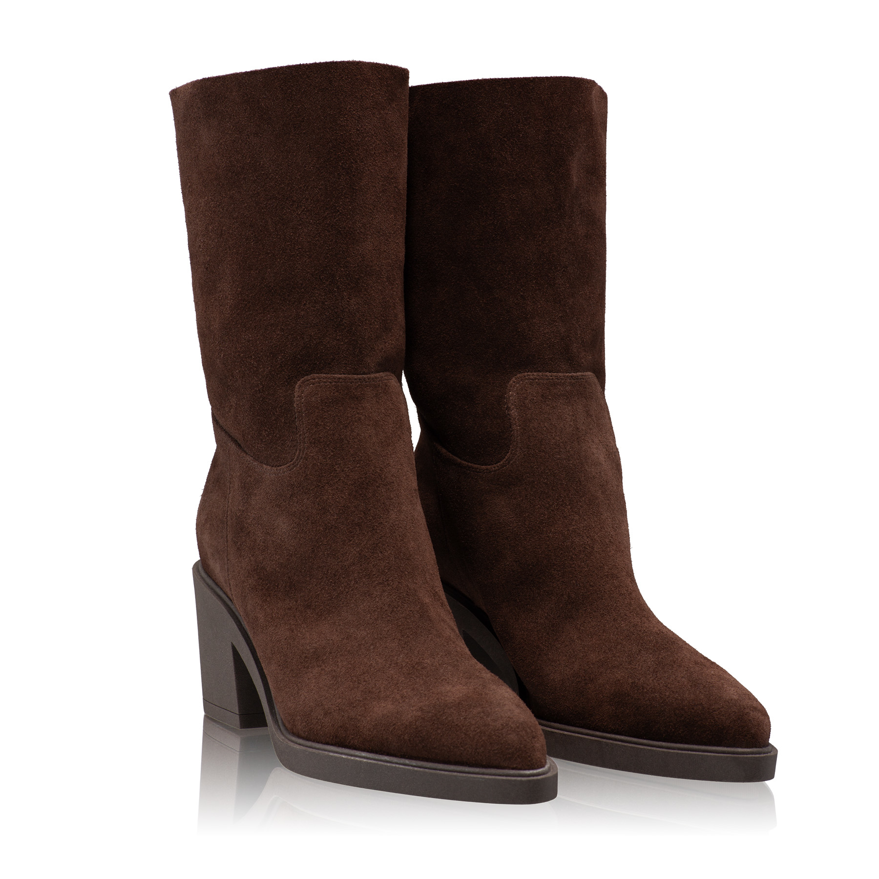 Women Suede Leather Boots 7950 Crosta Brown