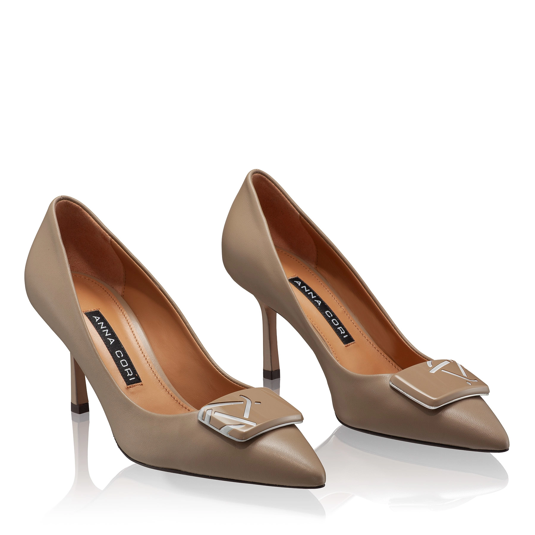 High-heel Pointed Toe Pumps 8010 Vitello Nisip