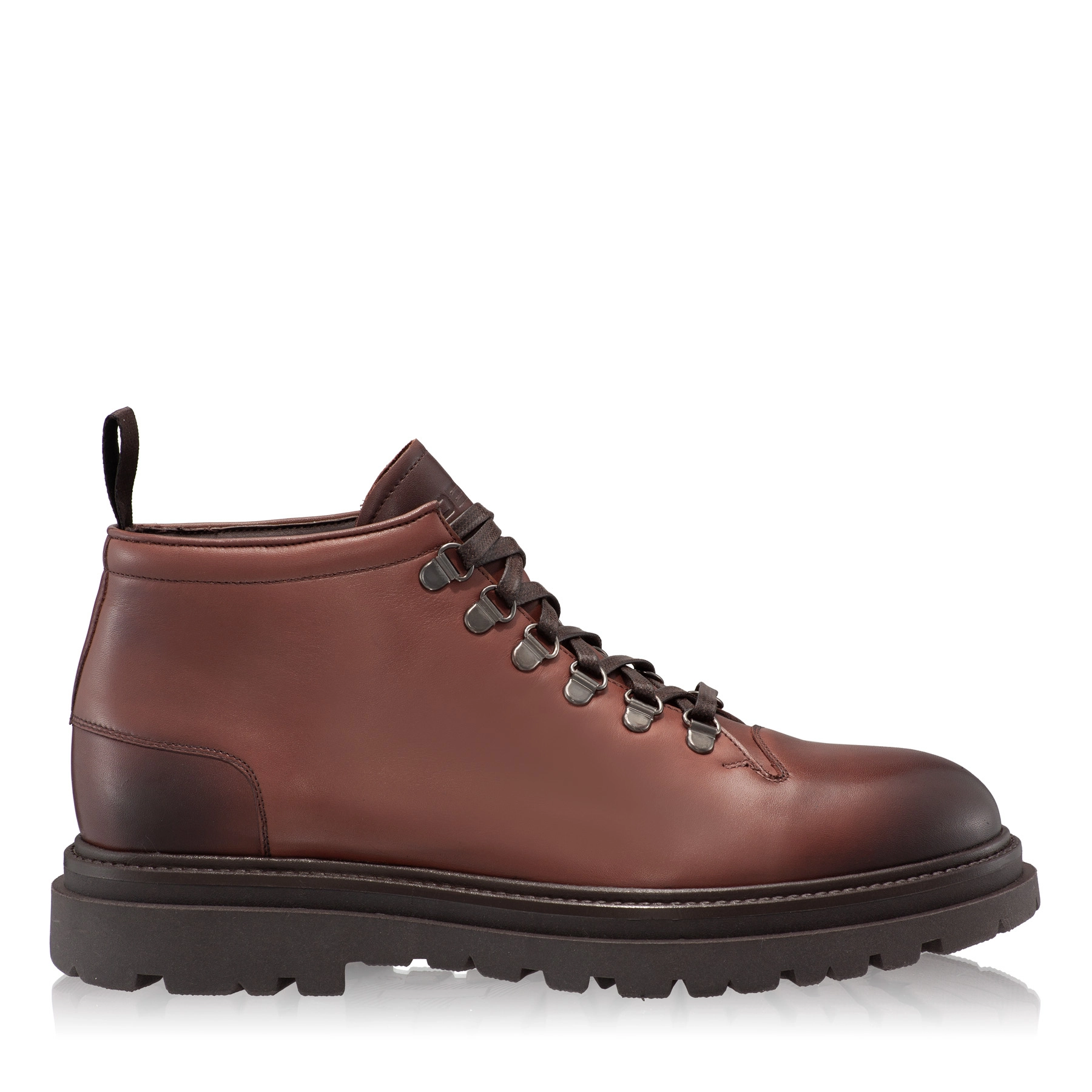 Men Leather Casual Boots 7330 Vitello Brown