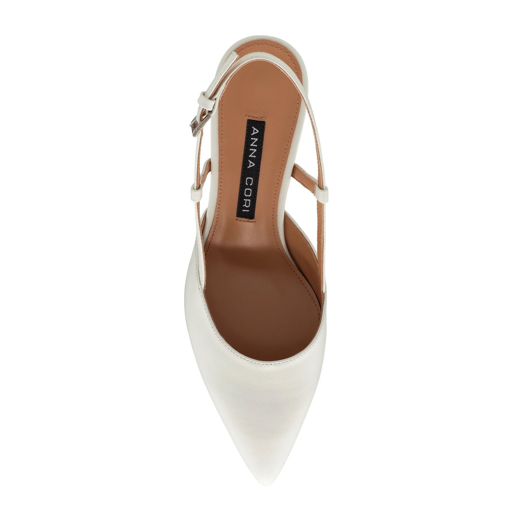 Mid-heel Slingback Pumps 8053 Vitello Panna