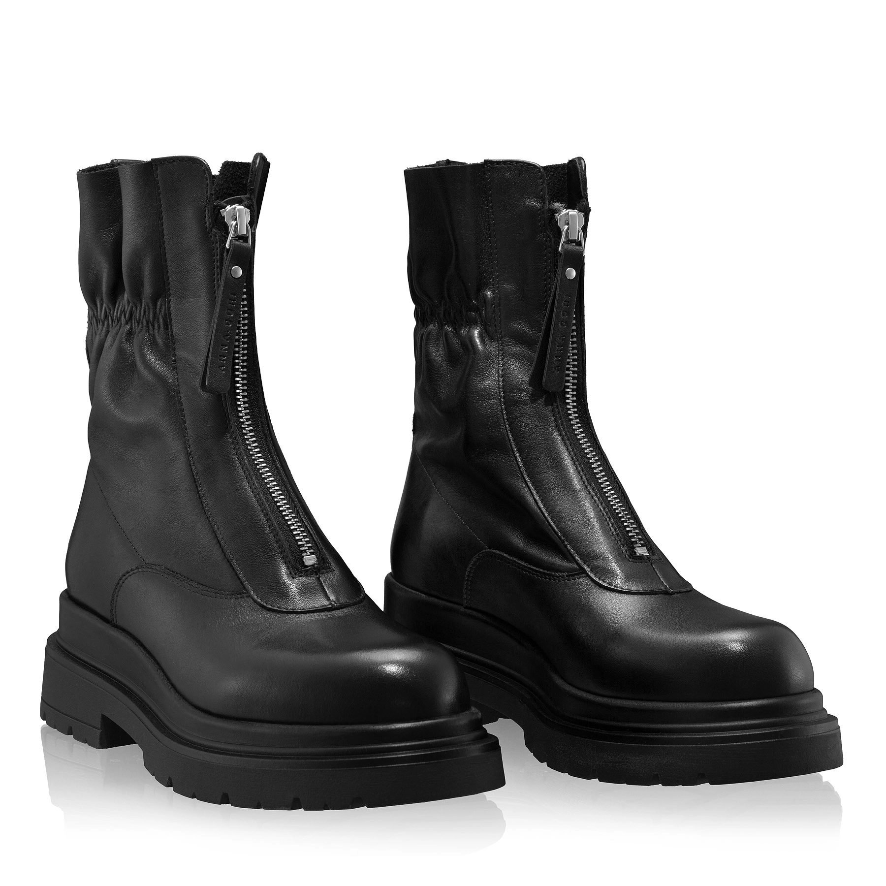 Women's  leather ankle-boots 8257 Vitello Black