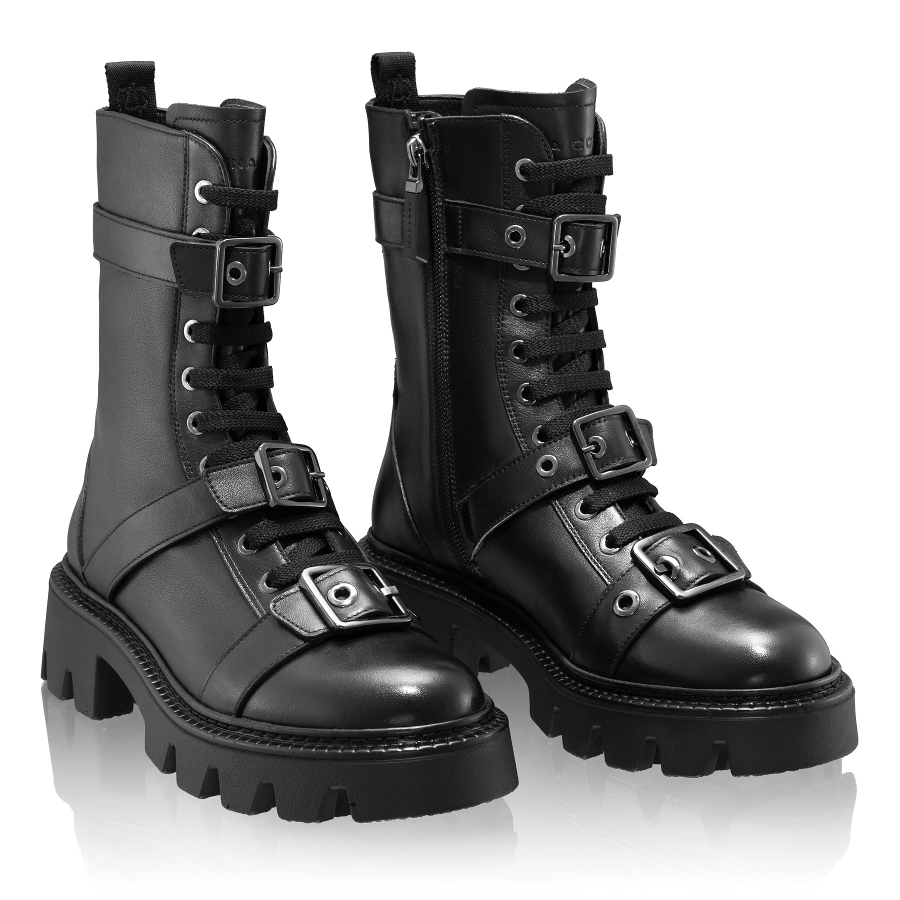 Women Leather Ankle-Boots 8185 Vitello Black