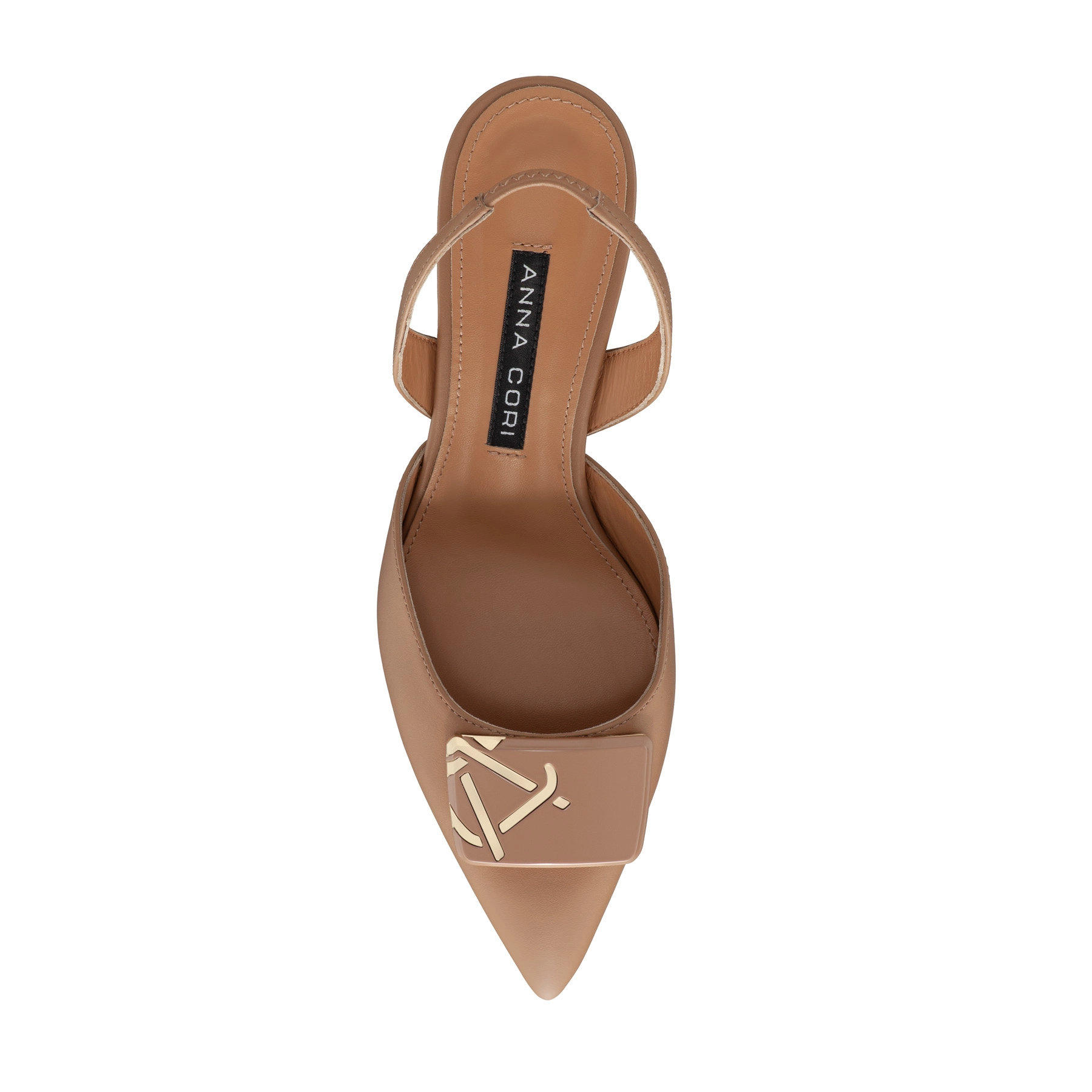 Mid-heel Slingback Pumps 8123 Vitello Cappuccino