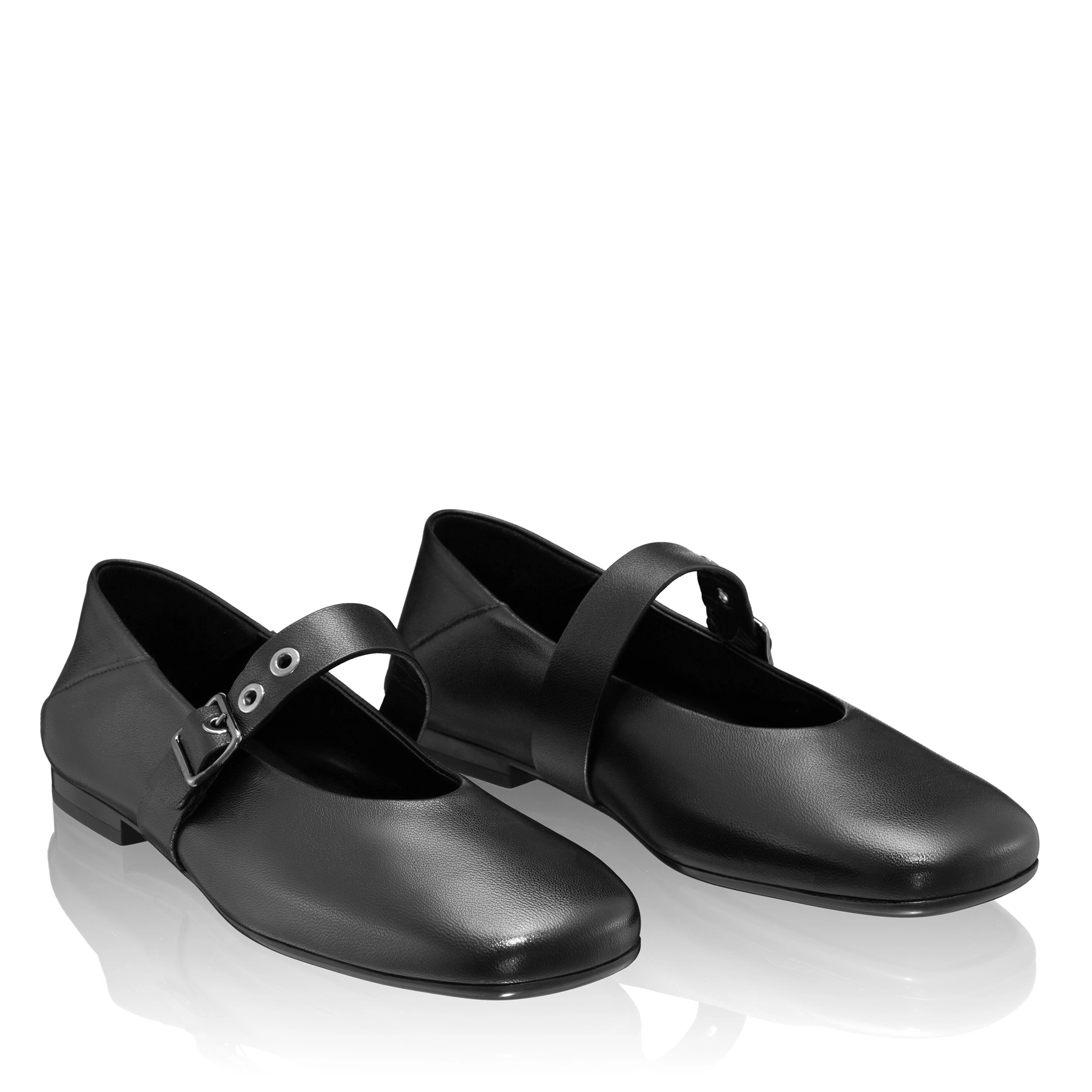 Women Ballerina Flats 8093 Vitello Black