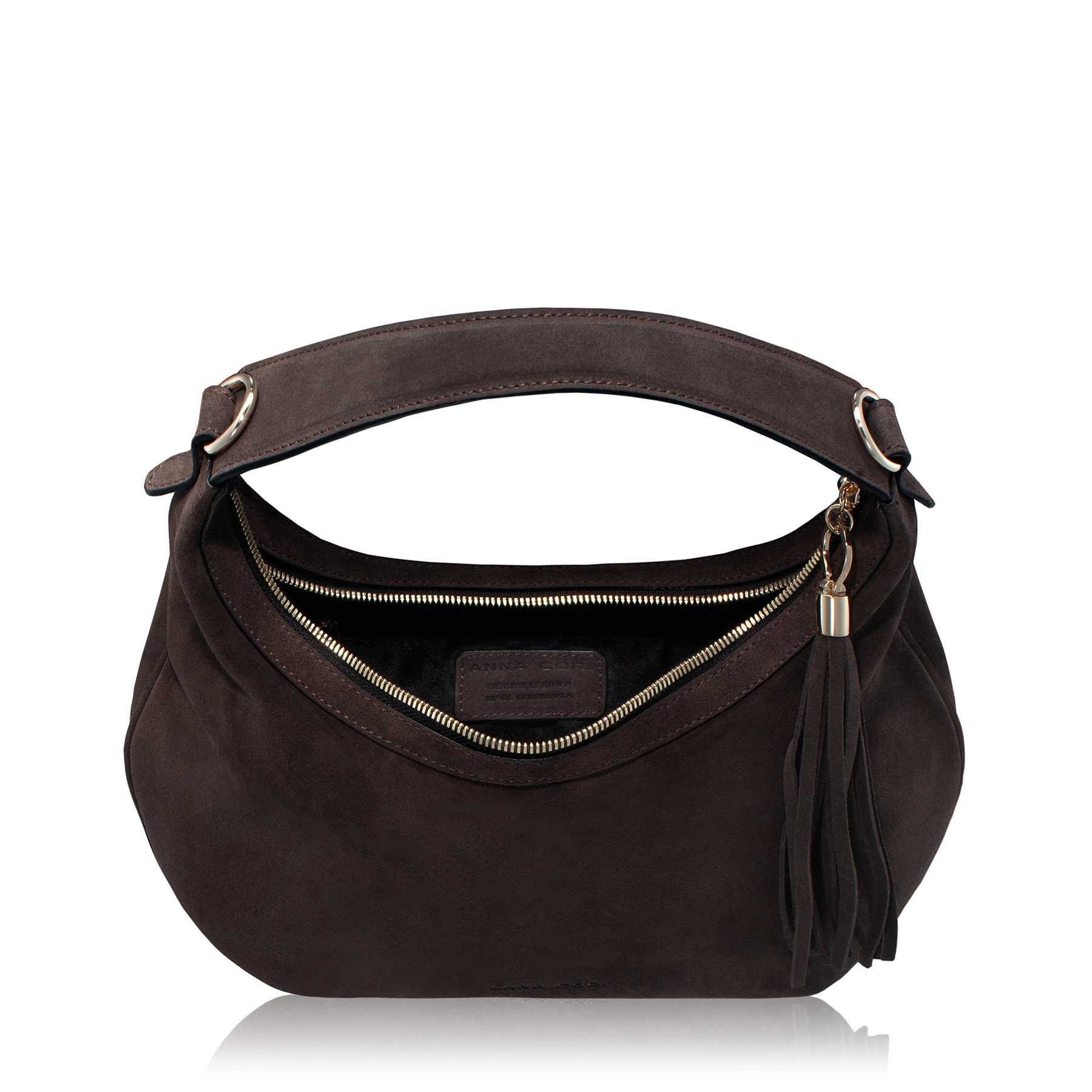 Women Leather Hand Bag NORY 01 CROSTA ANTRACITE