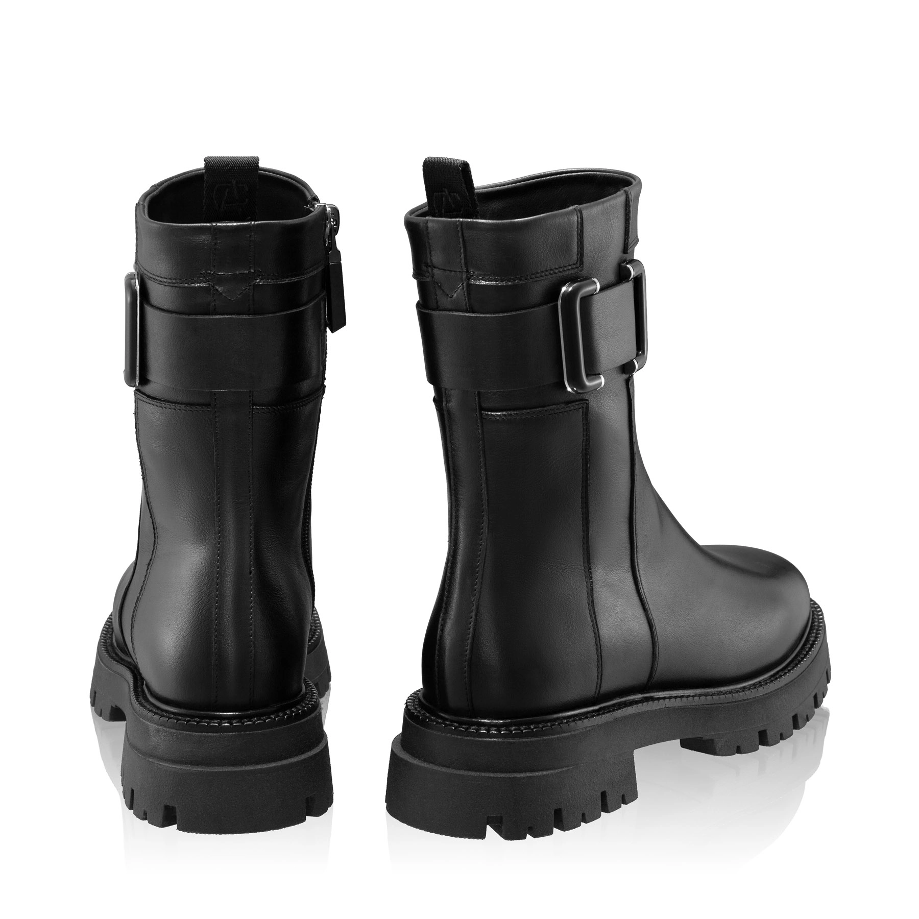 Women's Genuine Leather Ankle-Boots 8163 Vitello Black