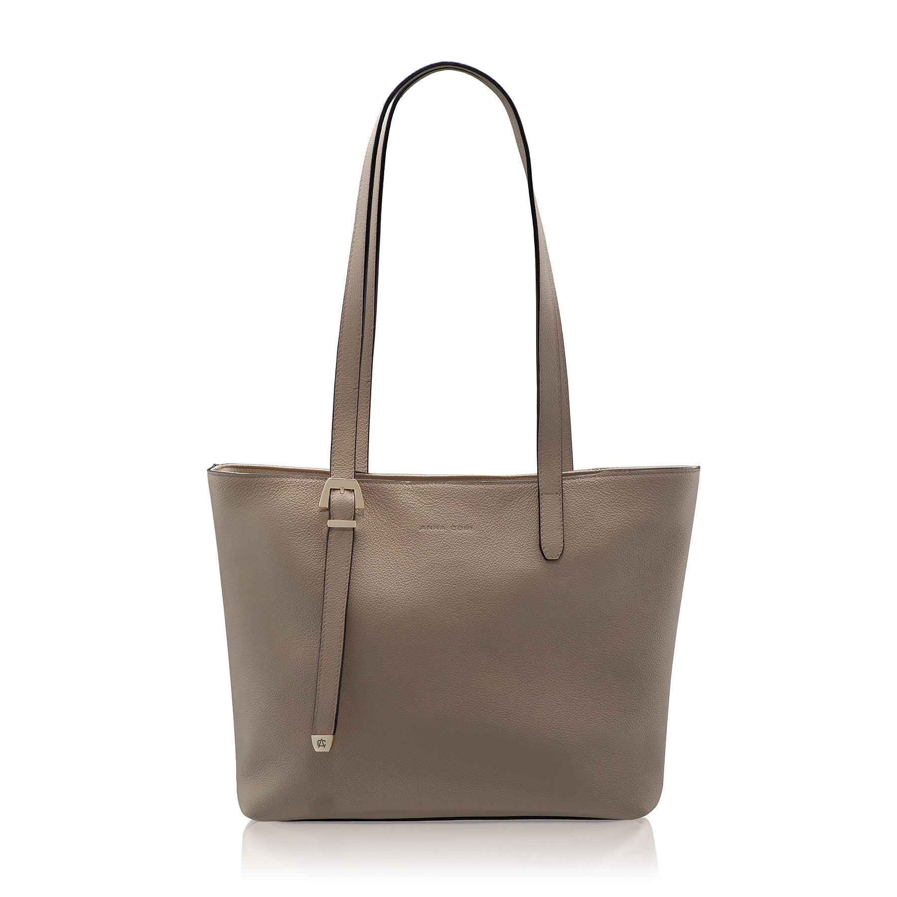 Women Leather Shoulder Bag MARIEL 03 BOTTALATO TAUPE