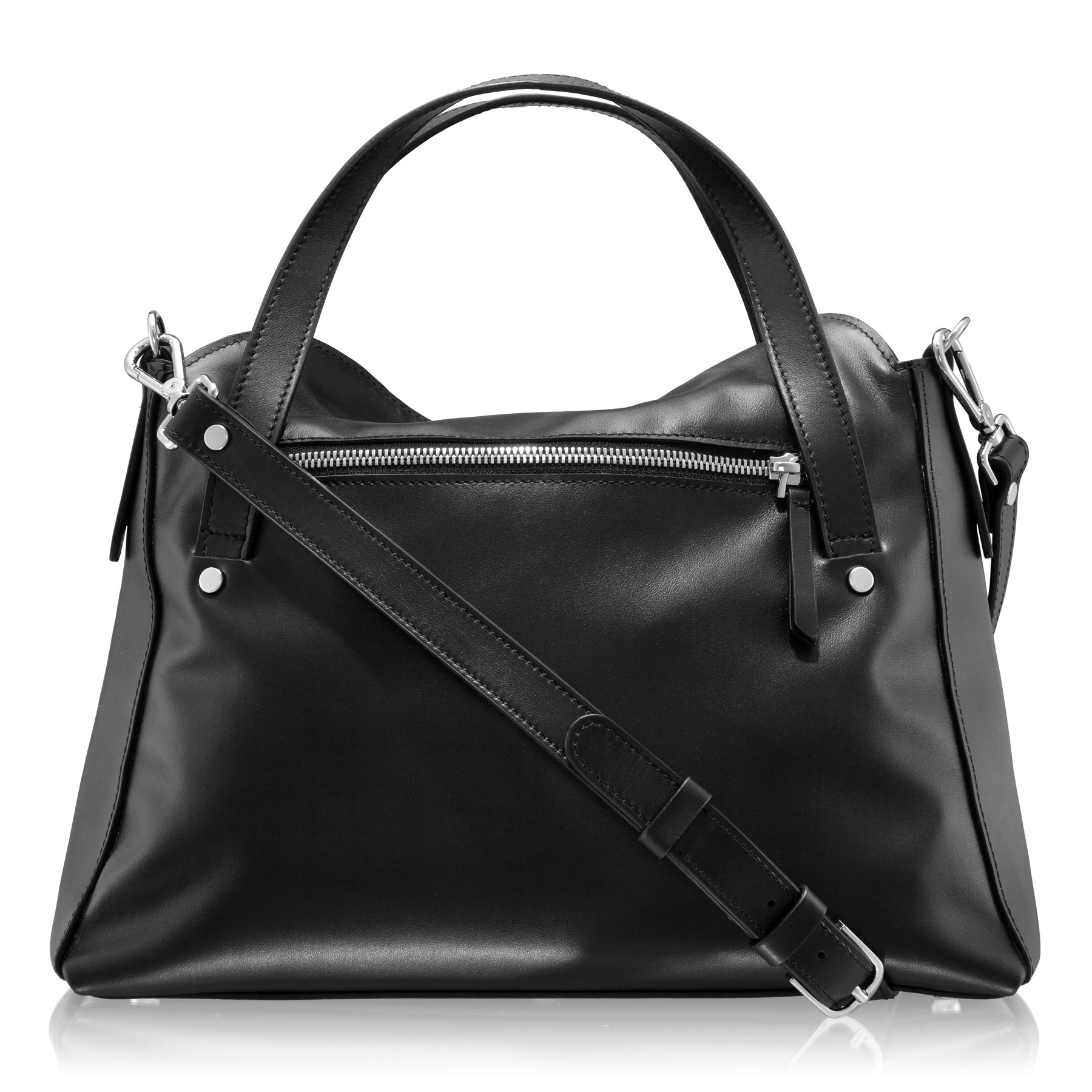 HANDBAG WOMAN FANIA 01 VITELLO NEGRU