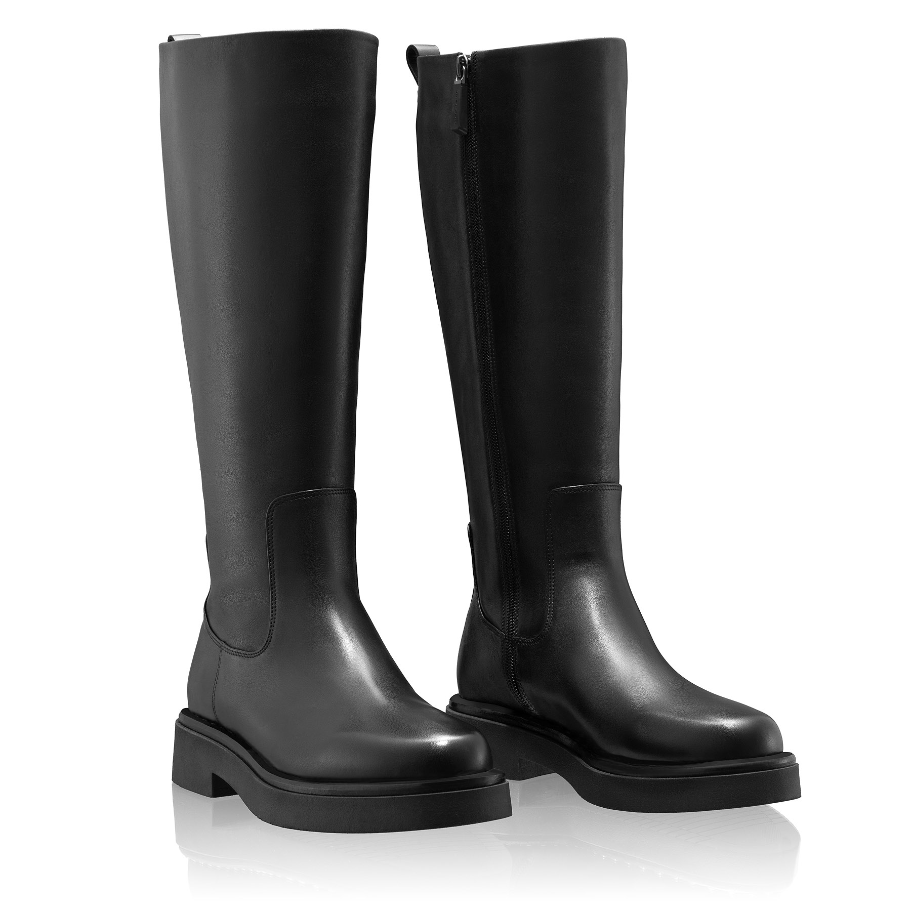 Women Leather Boots 7944 Vitello Black