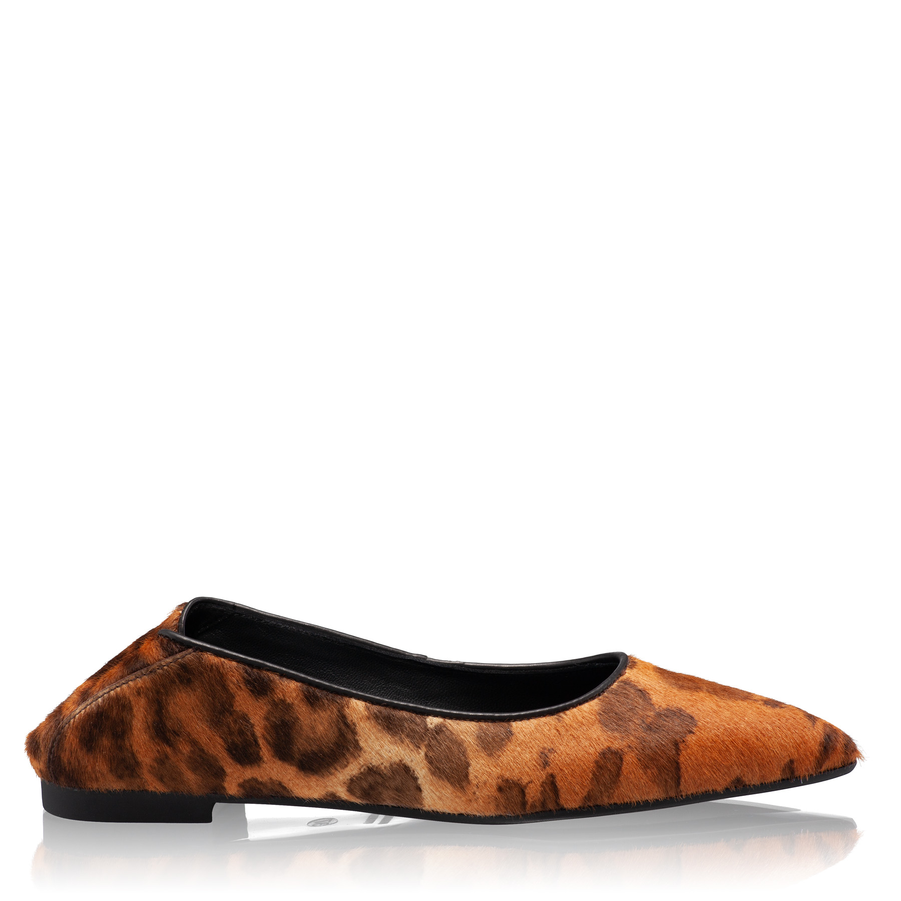 Women Ballerina Flats 8182 Cavallino Leopard Camel+Brown