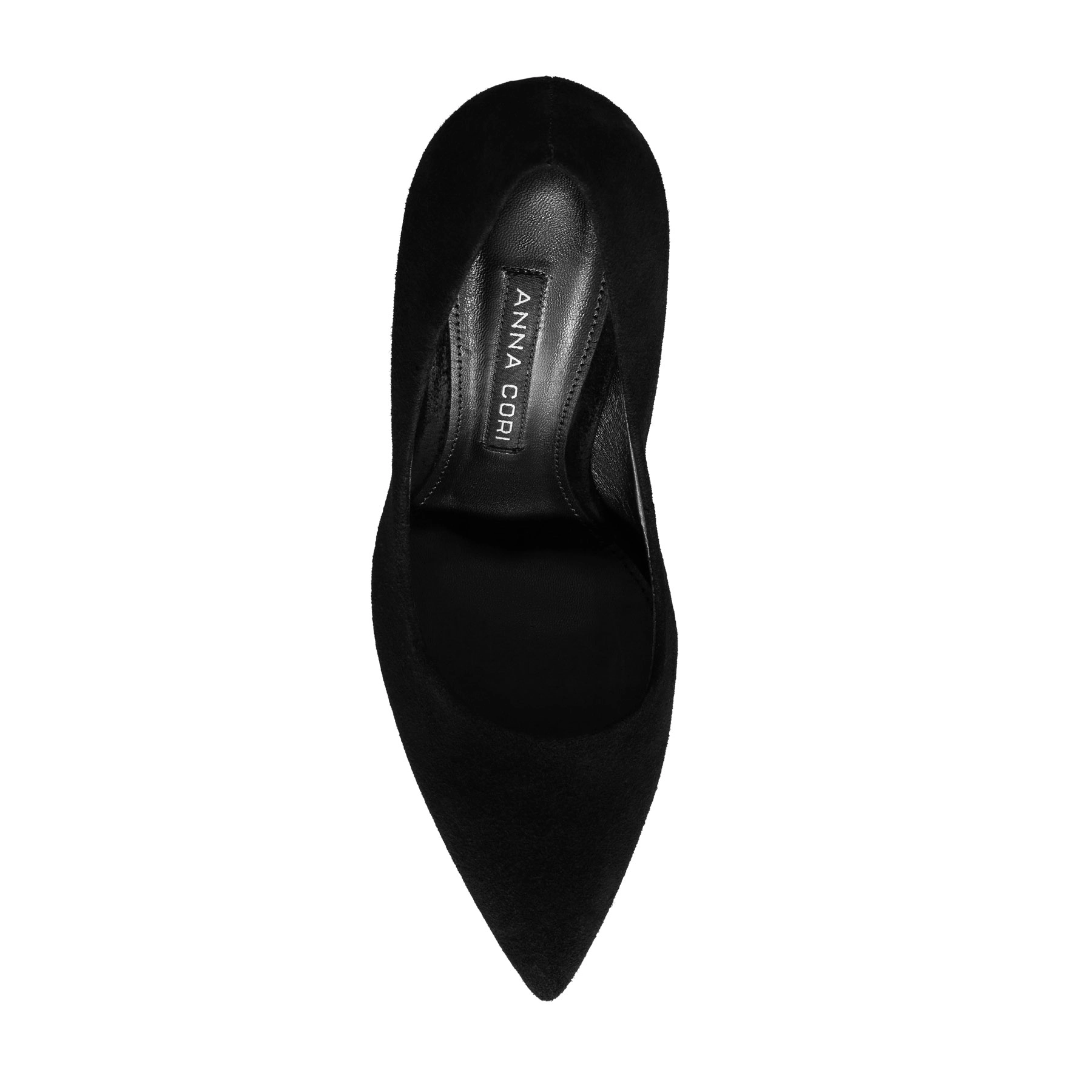 Mid-heel Suede Pointed Toe Pumps 7868 Camoscio Black