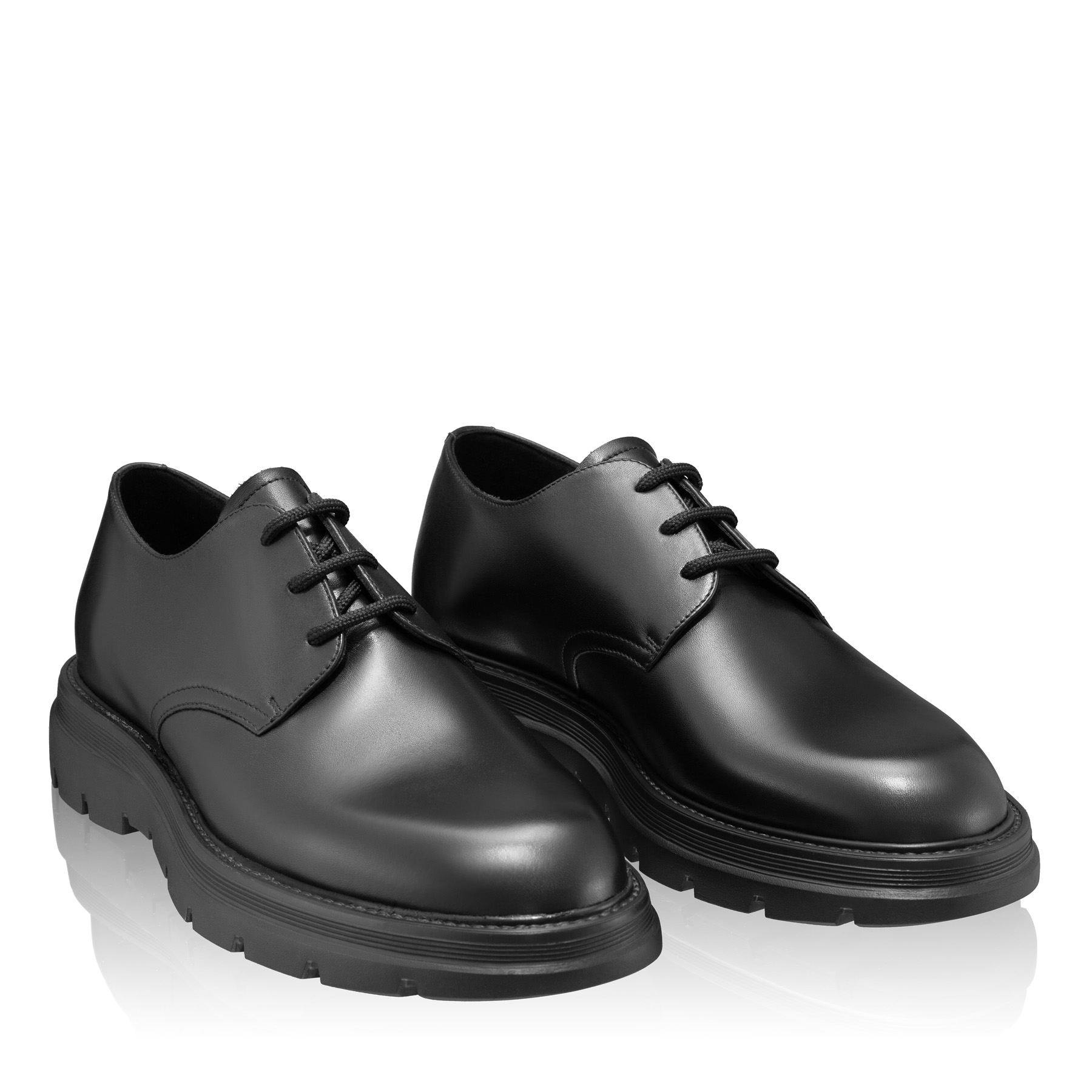 Men Genuine Leather Casual Shoes 7670 Vitello Black