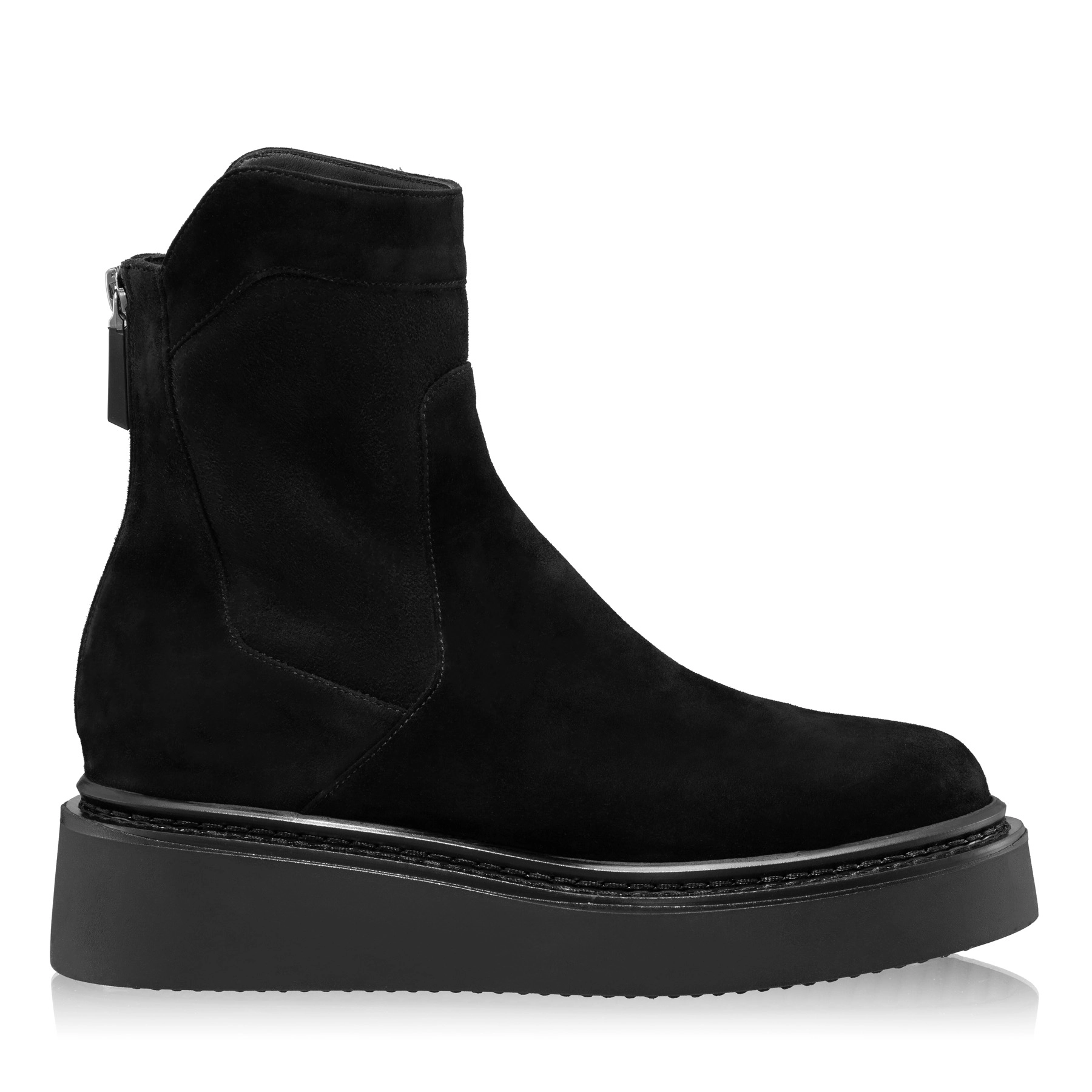 Women Suede Leather Boots 7936 Camoscio Black
