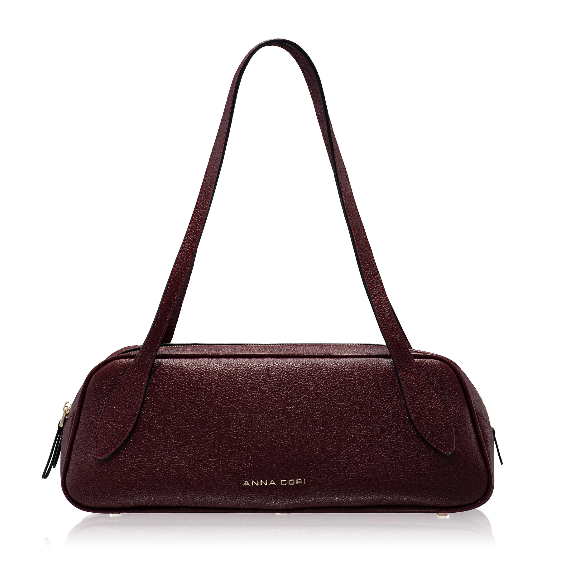 Women Leather Hand Bag MUNA 02 BOTTALATO BORDO